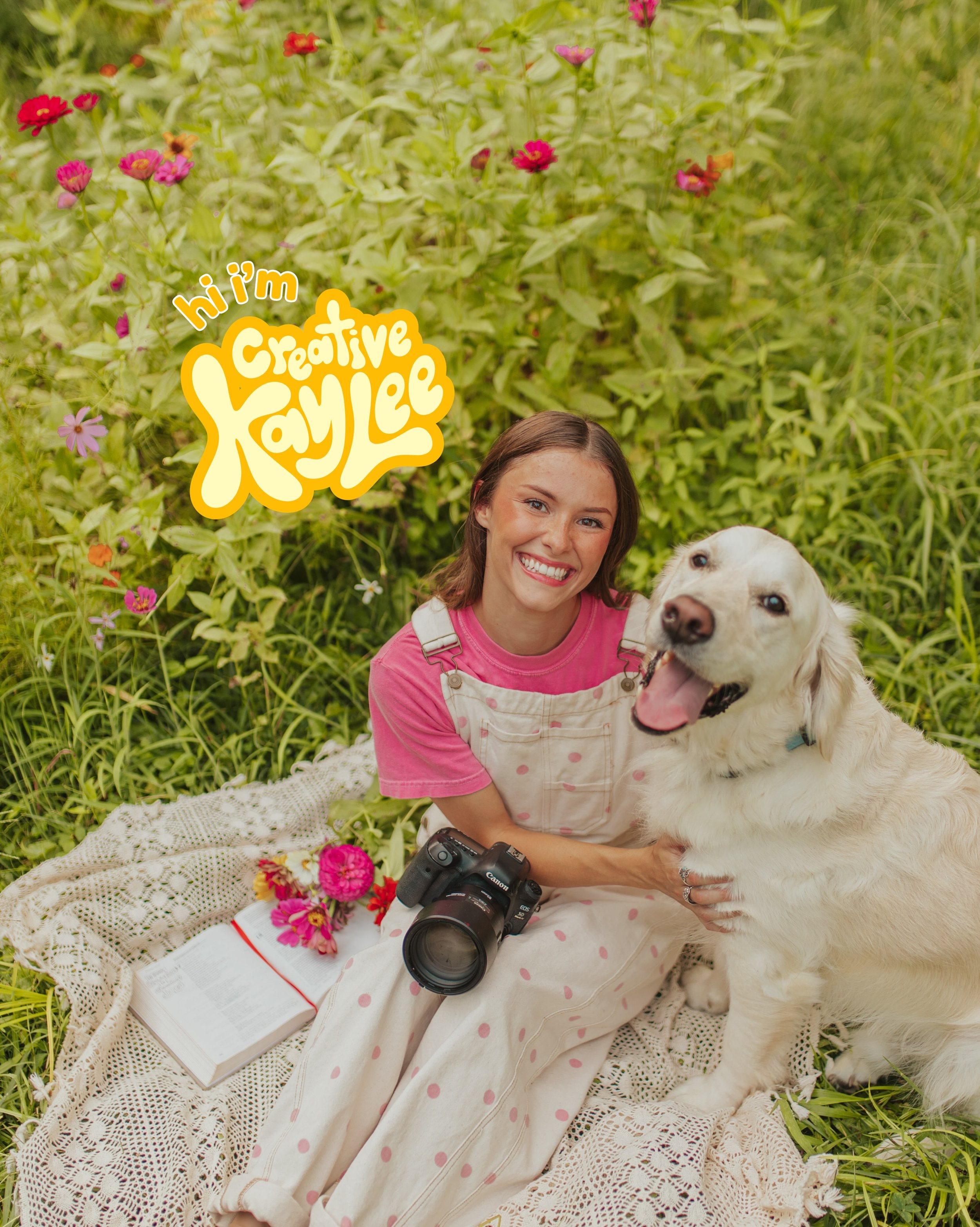 Hi I&rsquo;m Creative Kaylee!!!! 🤩✌️🌼⭐️✨ My business turned NINE YEARS OLD this month and I&rsquo;m just feeling oh so grateful for this job!! I took some cutie photos down in my flower field to celebrate and I wanted to reintroduce myself!!! 

PHO