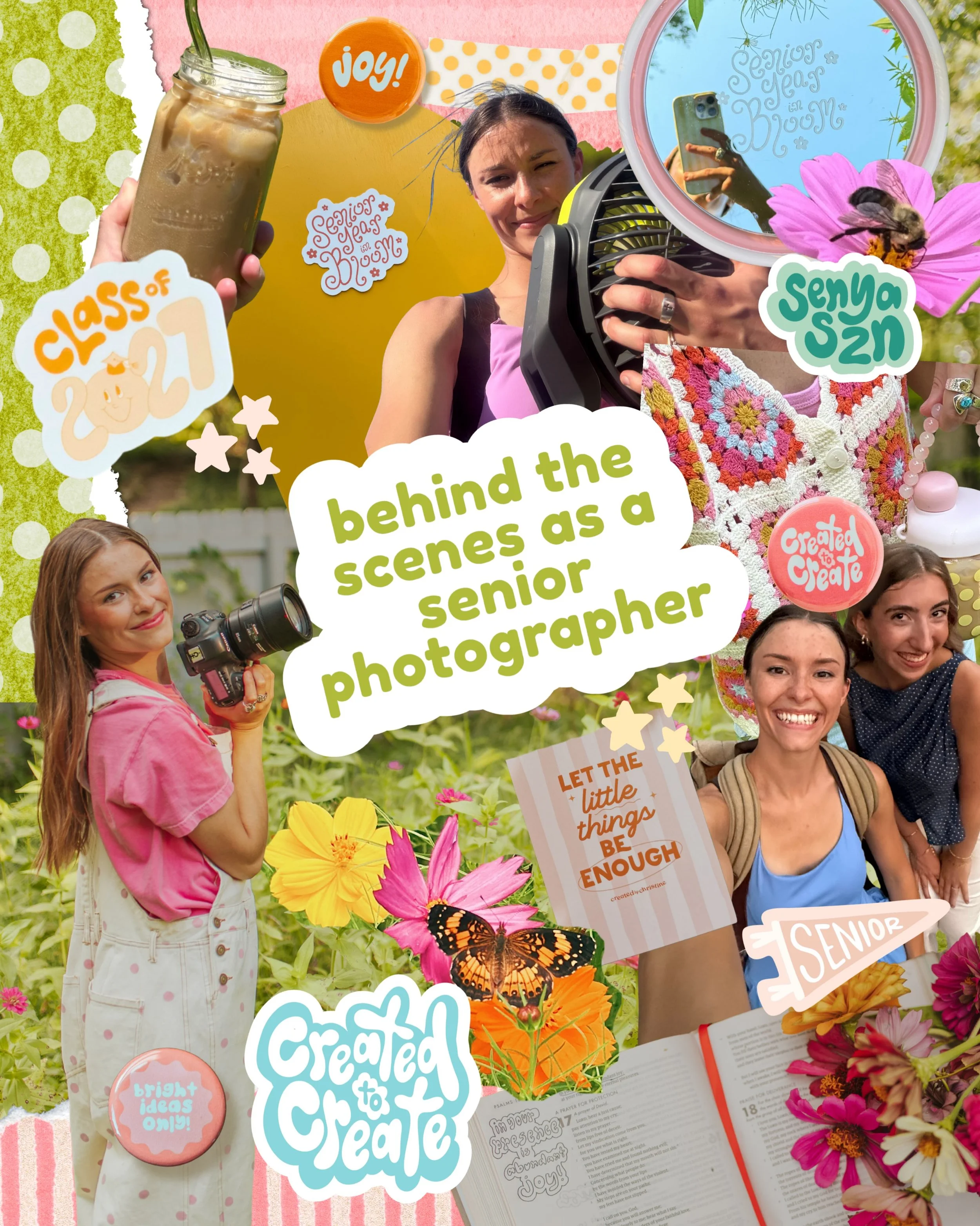 Behind the scenes as a senior photographer!!! 🤭⭐️🌼💫✨

Here&rsquo;s a little look into my creative + colorful summer!!! 🩷 What an incredible season!!! Feeling so grateful for each moment 🥹

Bring on fall photoshoots!!! 🍁🍂✨ (If the temps could a