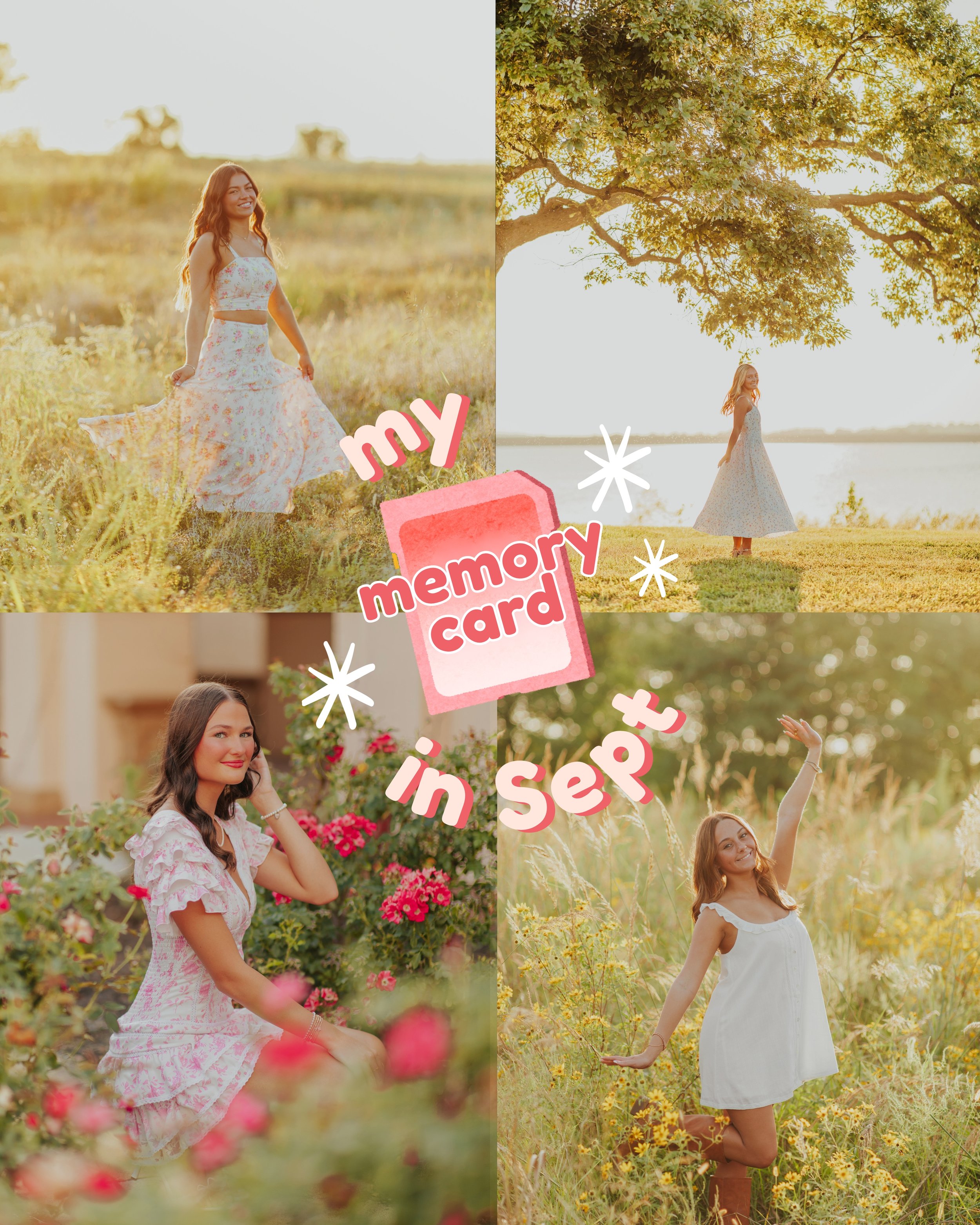 My memory card in September! 😝🌼💖📸✨

Sweet memories with my seniors!! 🩵 Here are some of my favorite shots from our photoshoots!! 🌿