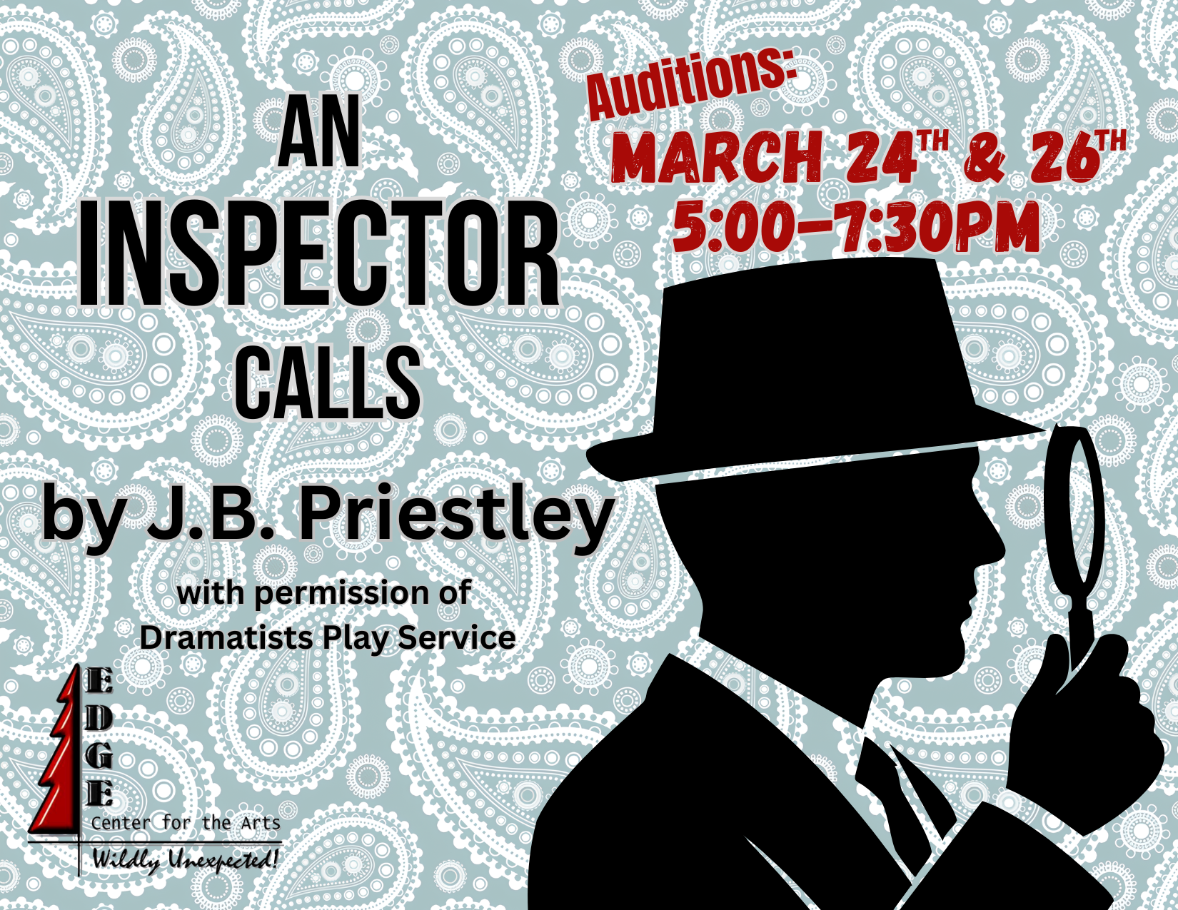 Auditions for An Inspector Calls by J.B. Priestley