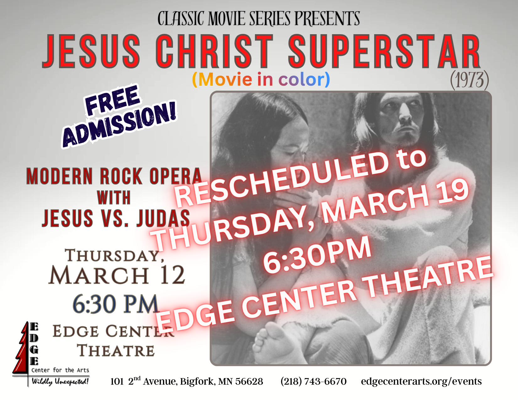 RESCHEDULED: Classic Movie Series presents JESUS CHRIST SUPERSTAR (1973)