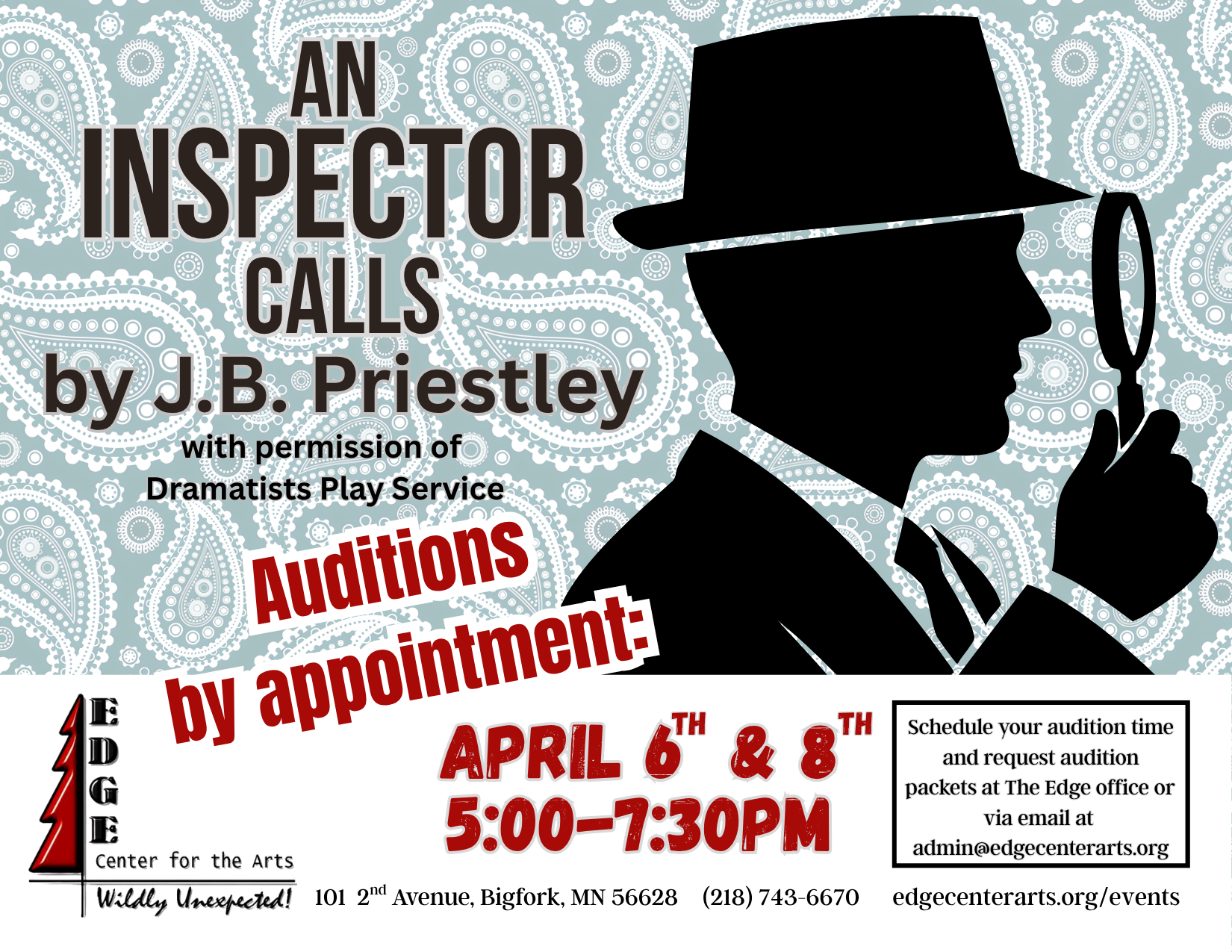 Auditions by Appointment