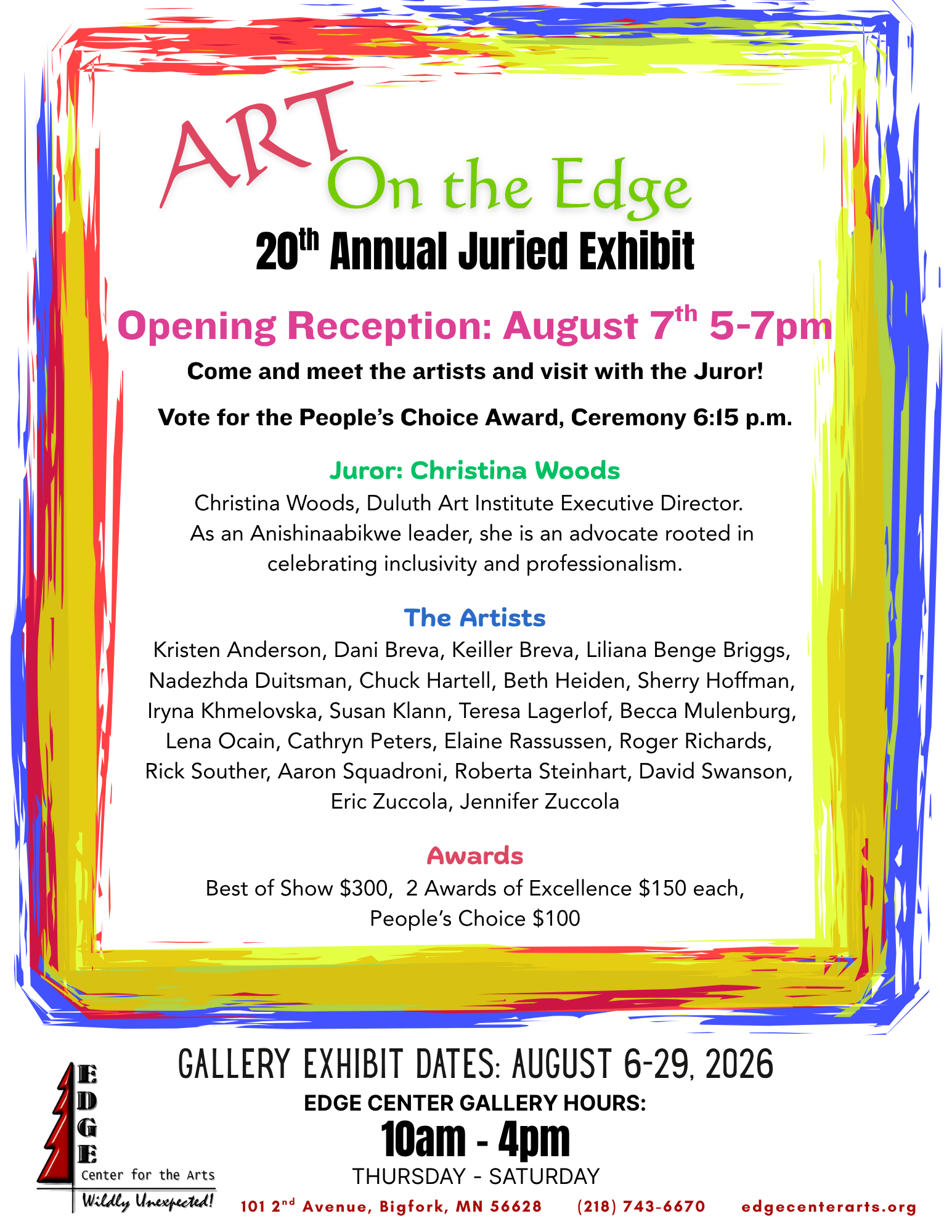 Opening Reception: 20th Annual Juried Exhibit