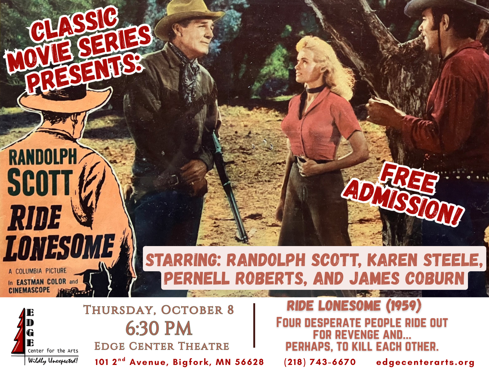 Classic Movie Series presents RIDE LONESOME (1959)