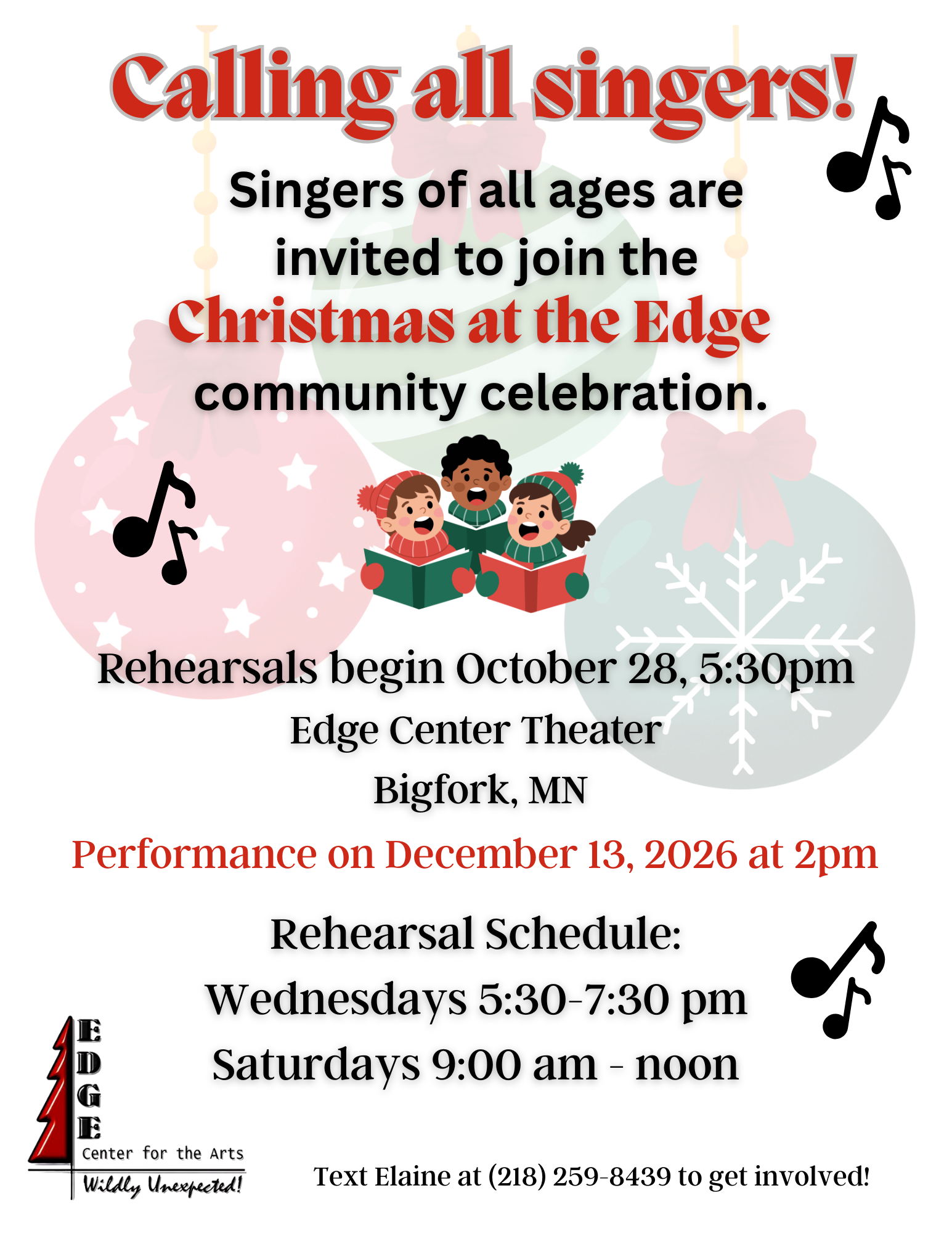 Calling All Singers!