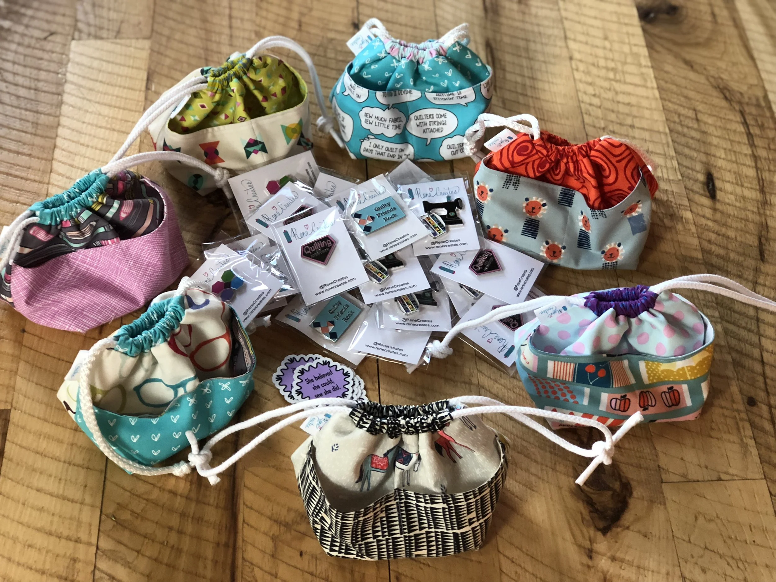 It was fun coming up with fabric combos for each friend.
