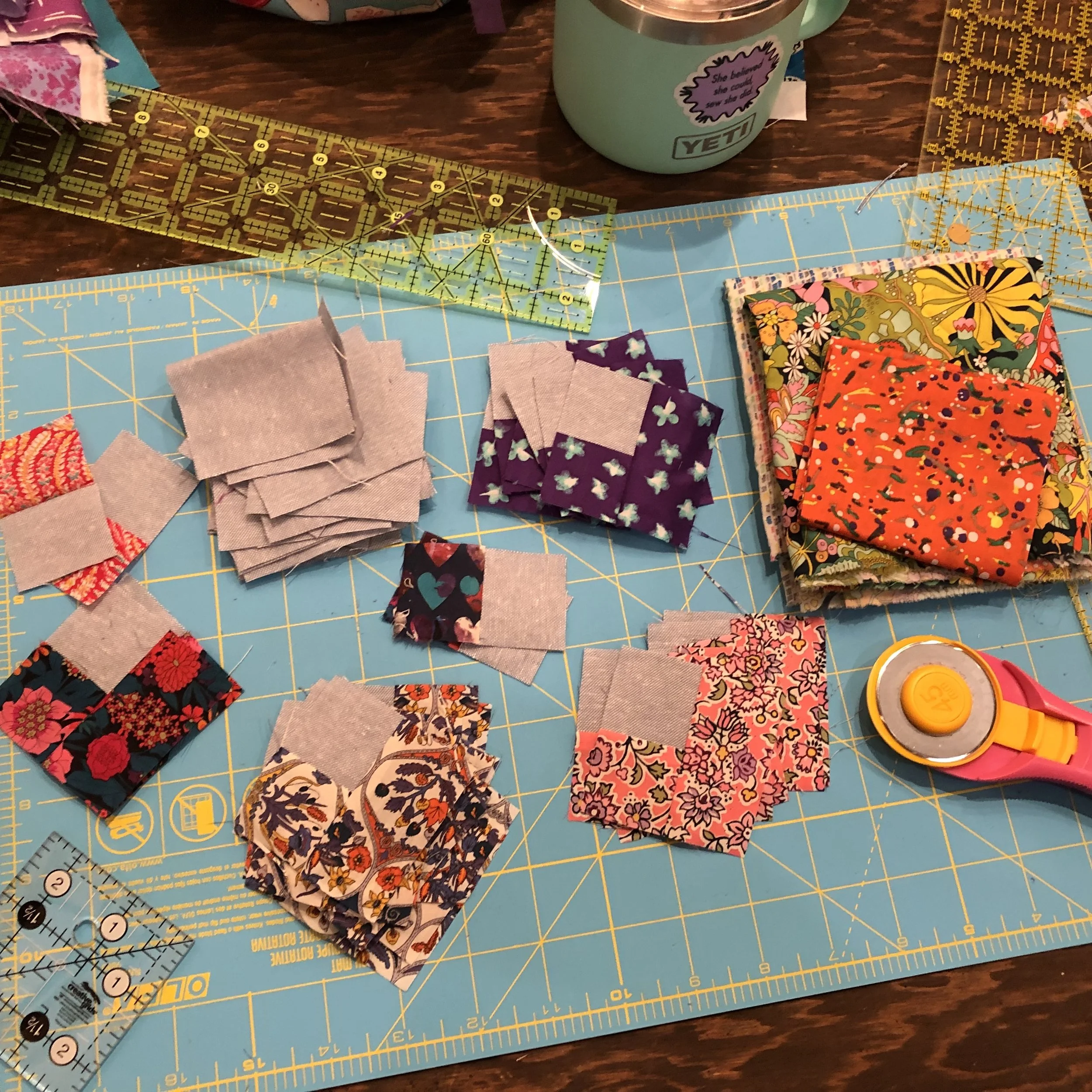 Liberty hearts in progress