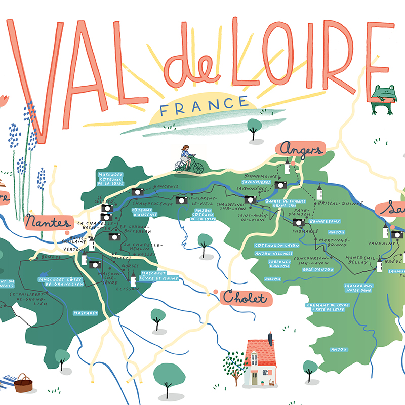 loire valley tourist map