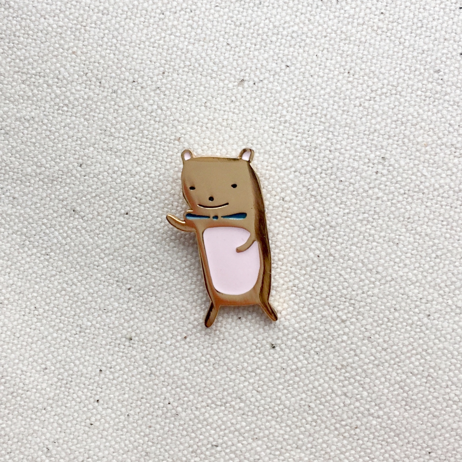 Teddy Bear Enamel Pin by Lindsey Balbierz