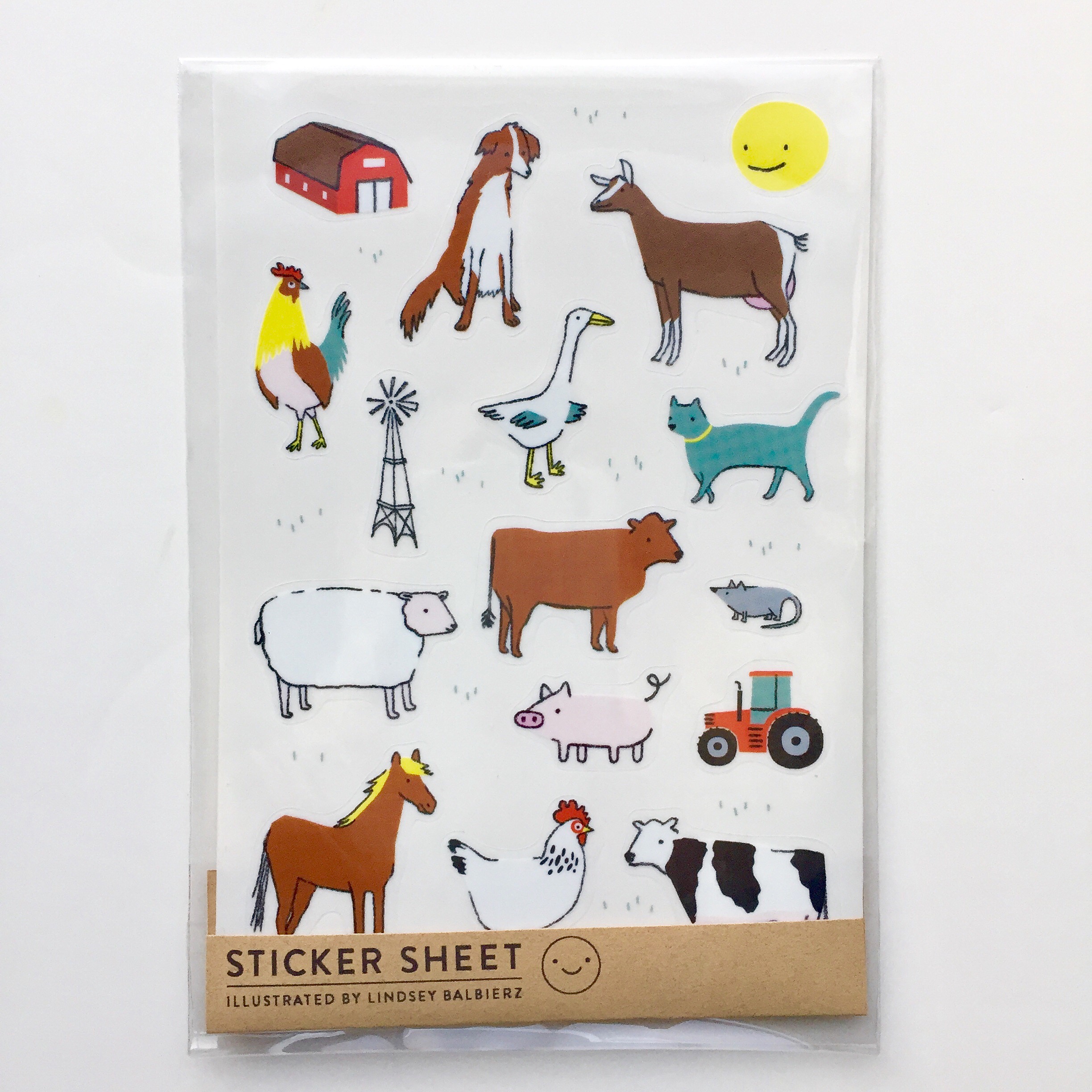 Farm Animal Sticker Sheet by Lindsey Balbierz