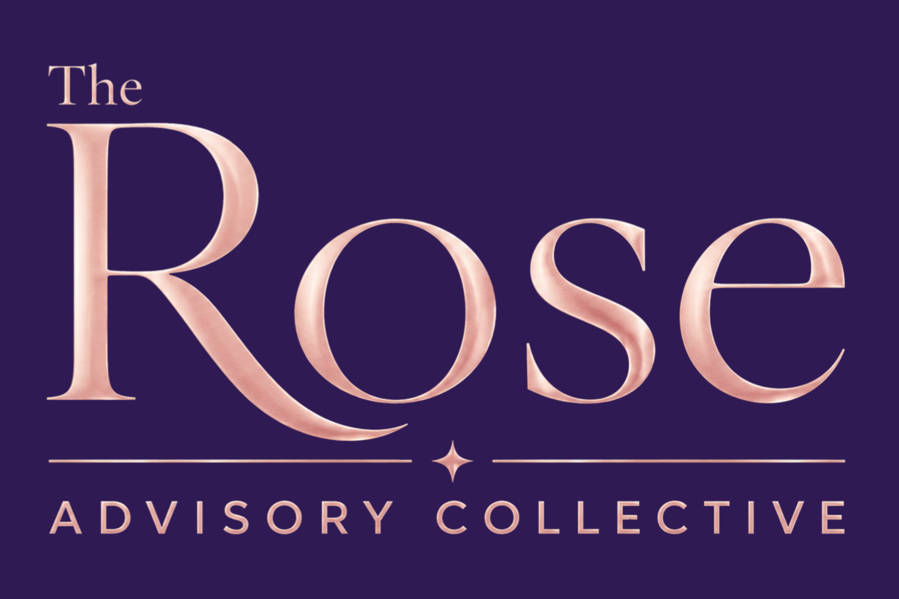 Rose Advisory Collective Logo on a Purple Background