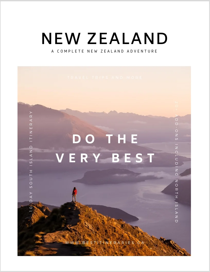 NEW ZEALAND GUIDE & ITINERARY Focused on the South Island, this interactive and customizable itinerary has New Zealand’s top hikes, photography spots, and authentic experiences built into a 10-day itinerary with rainy-day alternatives and food and lodging recommendations. Let the comprehensive google maps guide the way and the 20+ additional add-ons help you customize the itinerary to you for your best trip. LEARN MORE