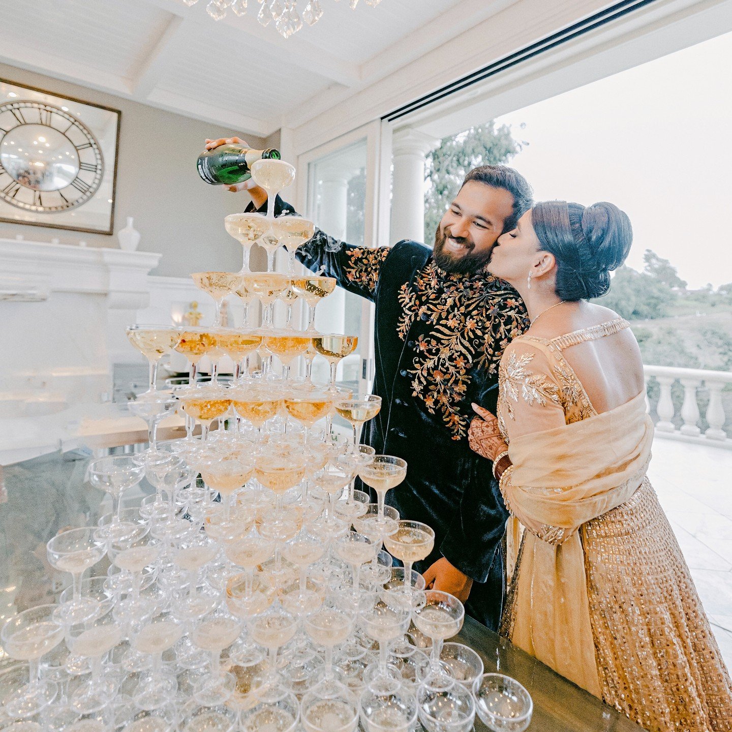 Marriage is a delicate balance, just like these champagne glasses

MYTH OR FACT -
I was once told that the coup champagne glasses pictured here were shaped after the delicate breast of Marie Antoinette who was renowned for her luxurious lifestyle 🍾