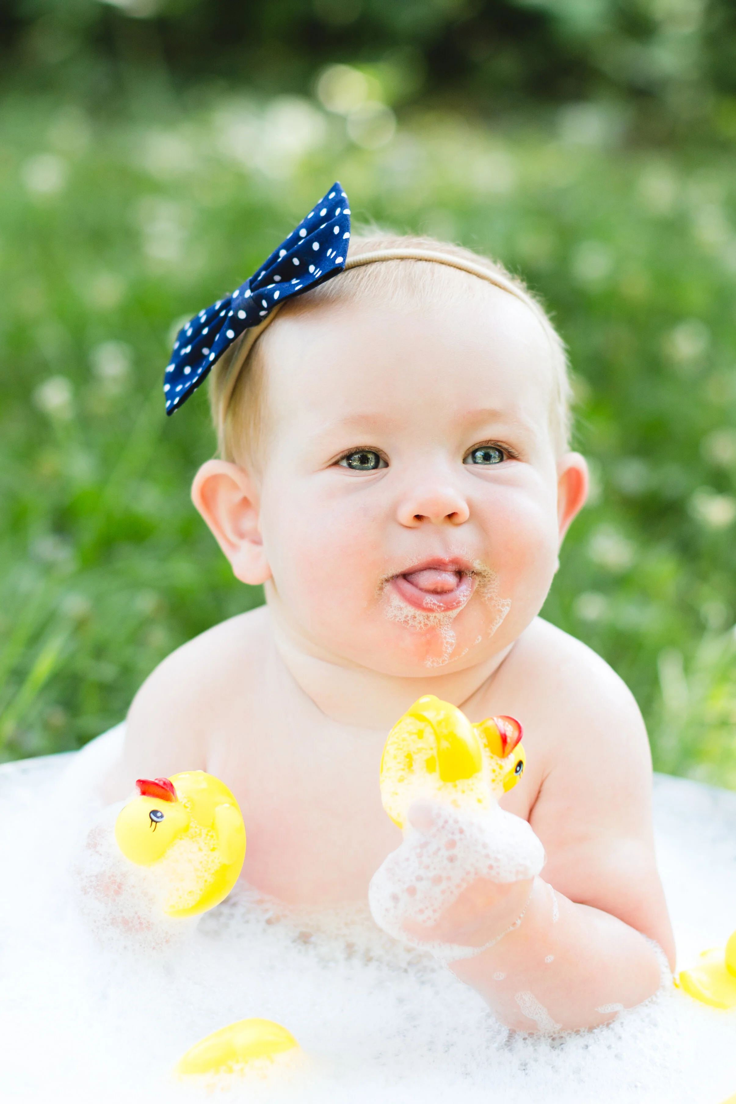 Bubble Bath Photo Session | Baby E