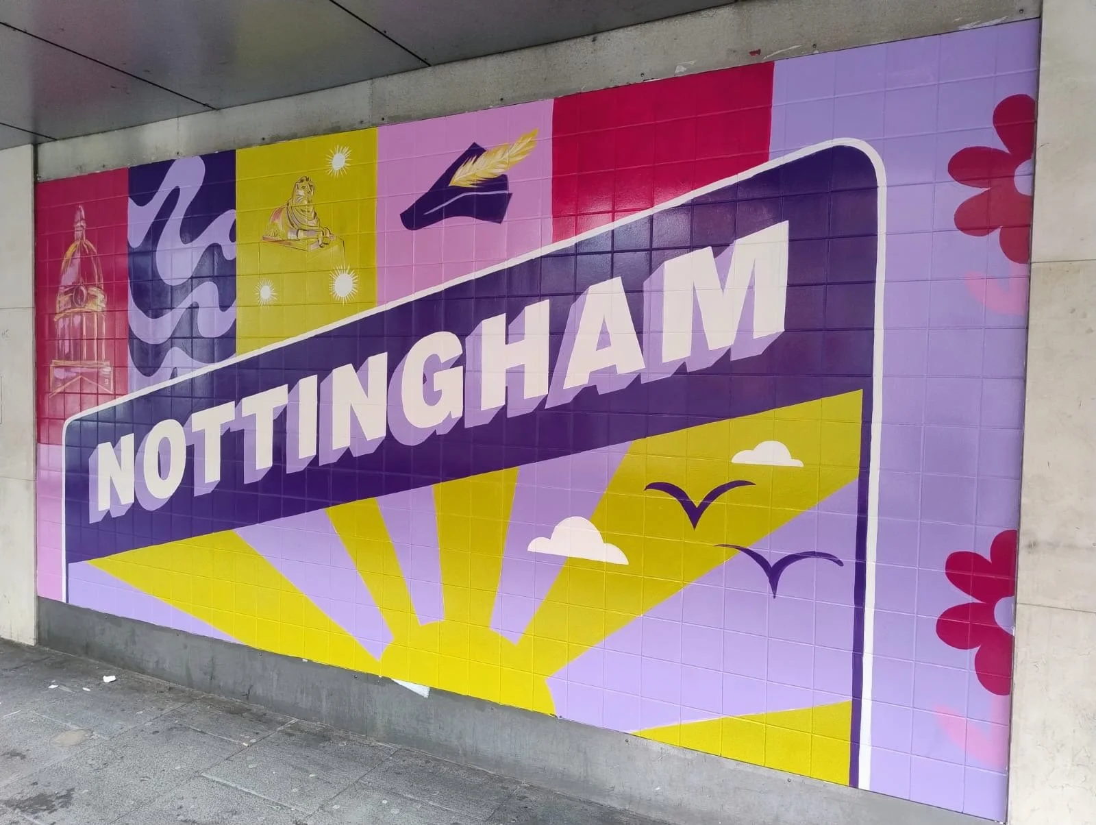 Nottingham city mural for Art Fest 2025