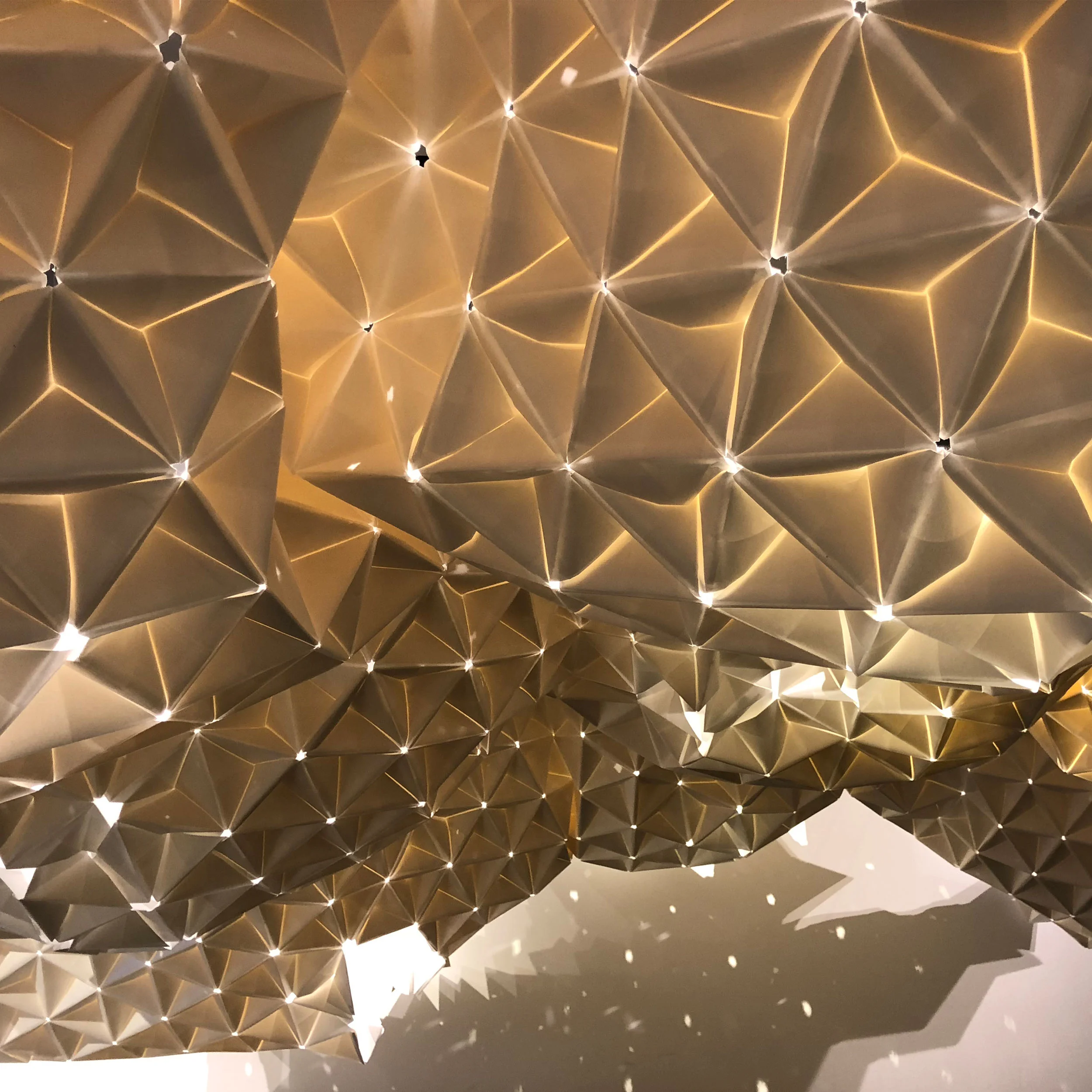 Internal view of Beyond Surface art installation for the 2018 London Craft Week