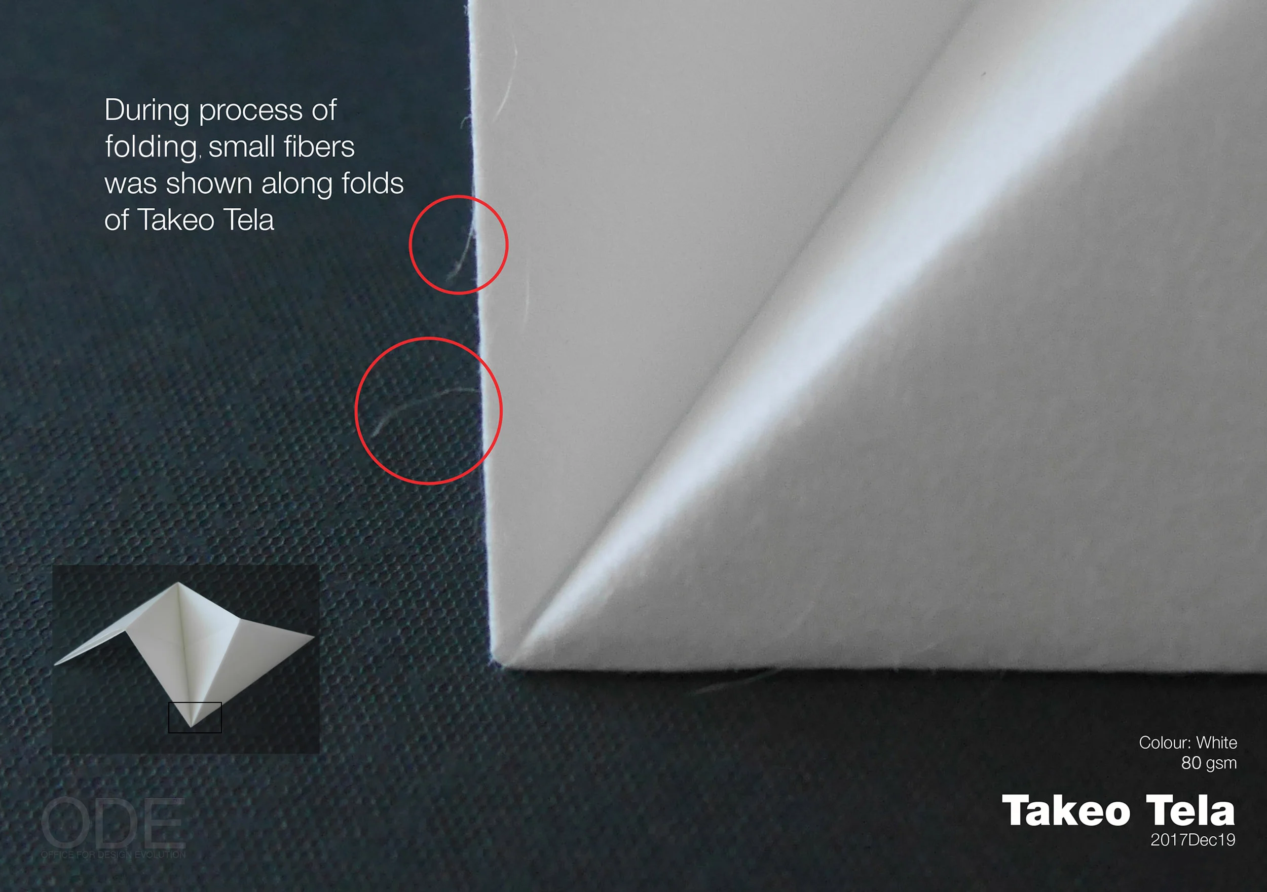 Beyond Surface. Folding endurance test of Takeo Tela