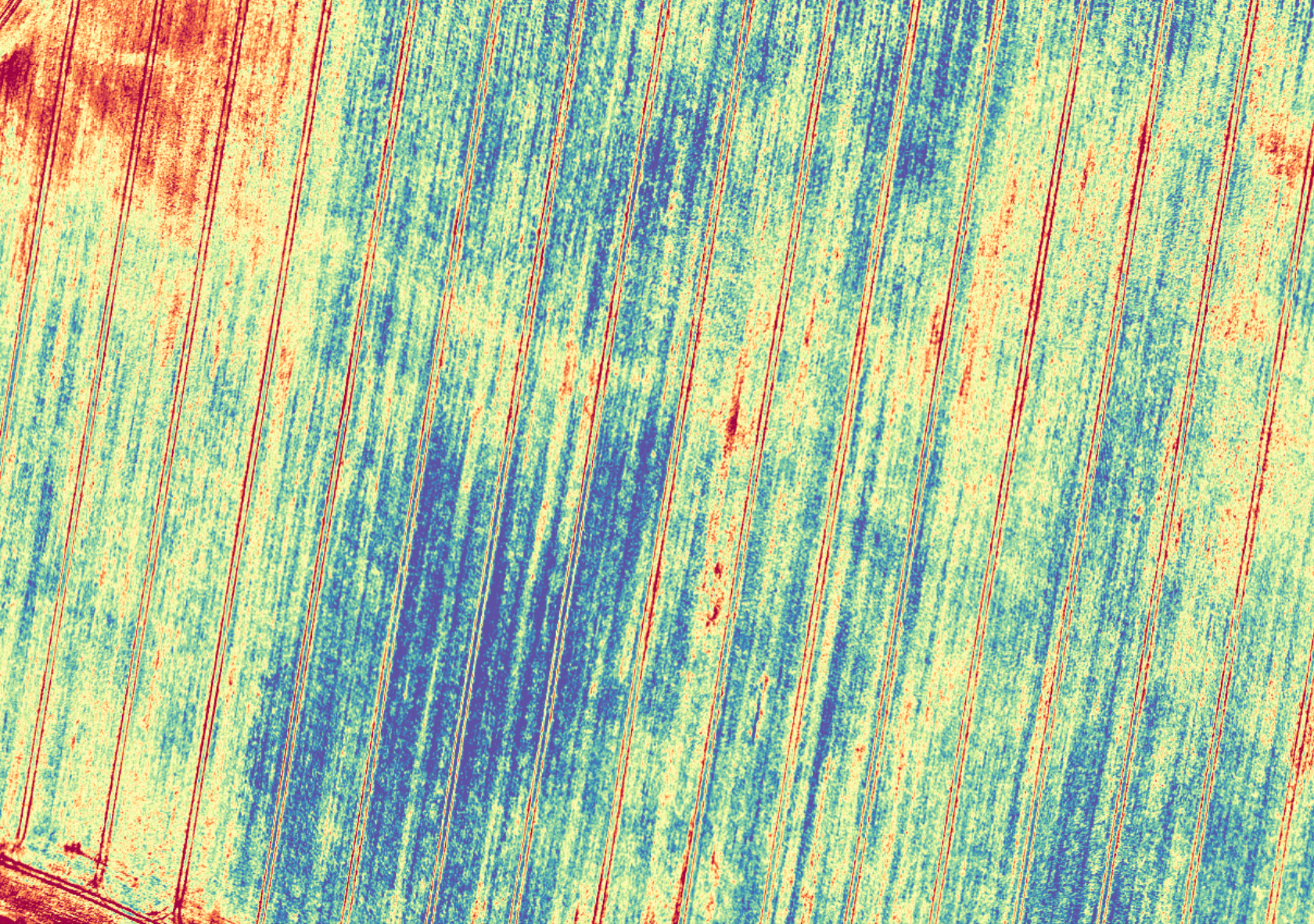 Hyperspectral camera image of crops