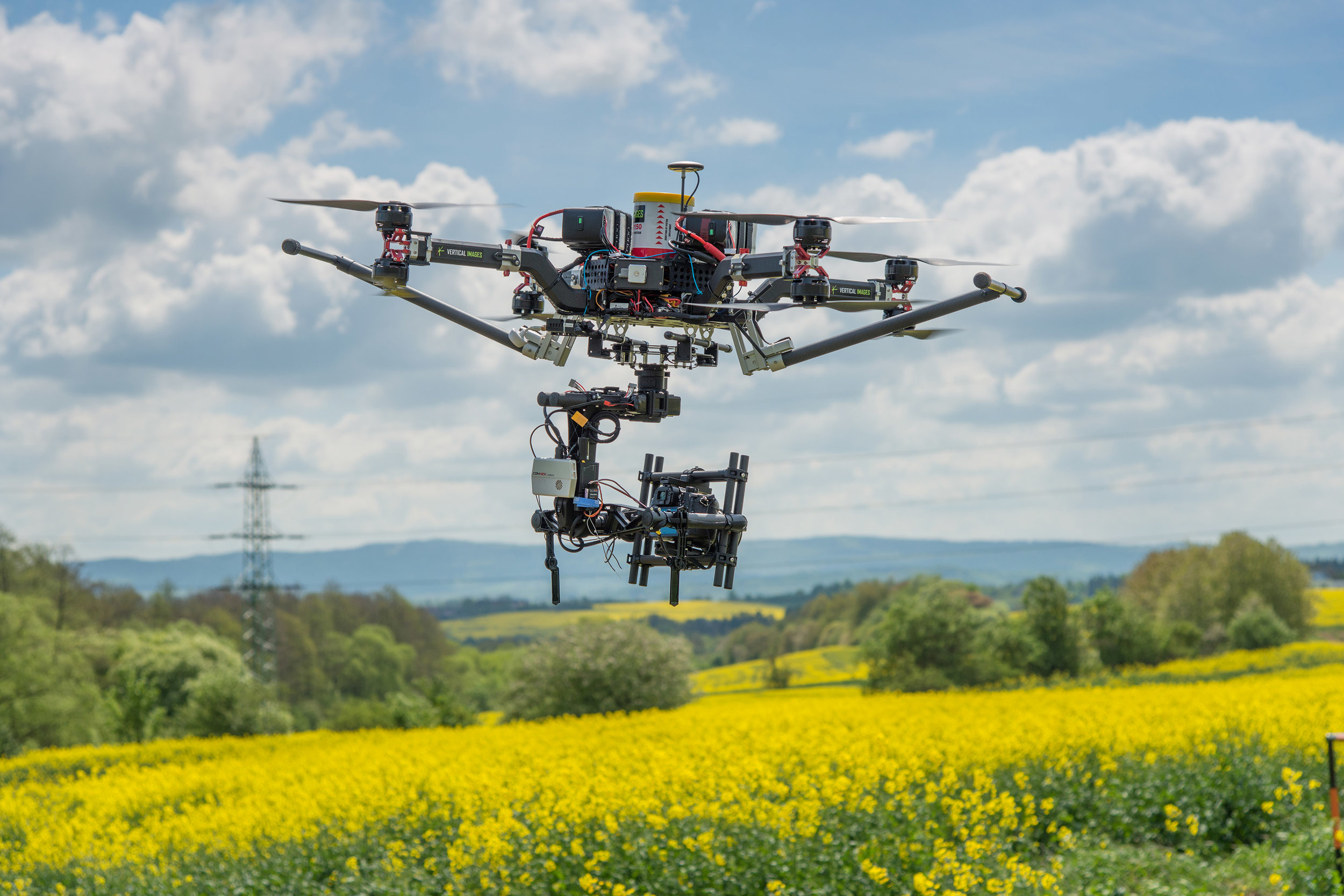 Aricultural drone mapping fields with hyperspectral camera