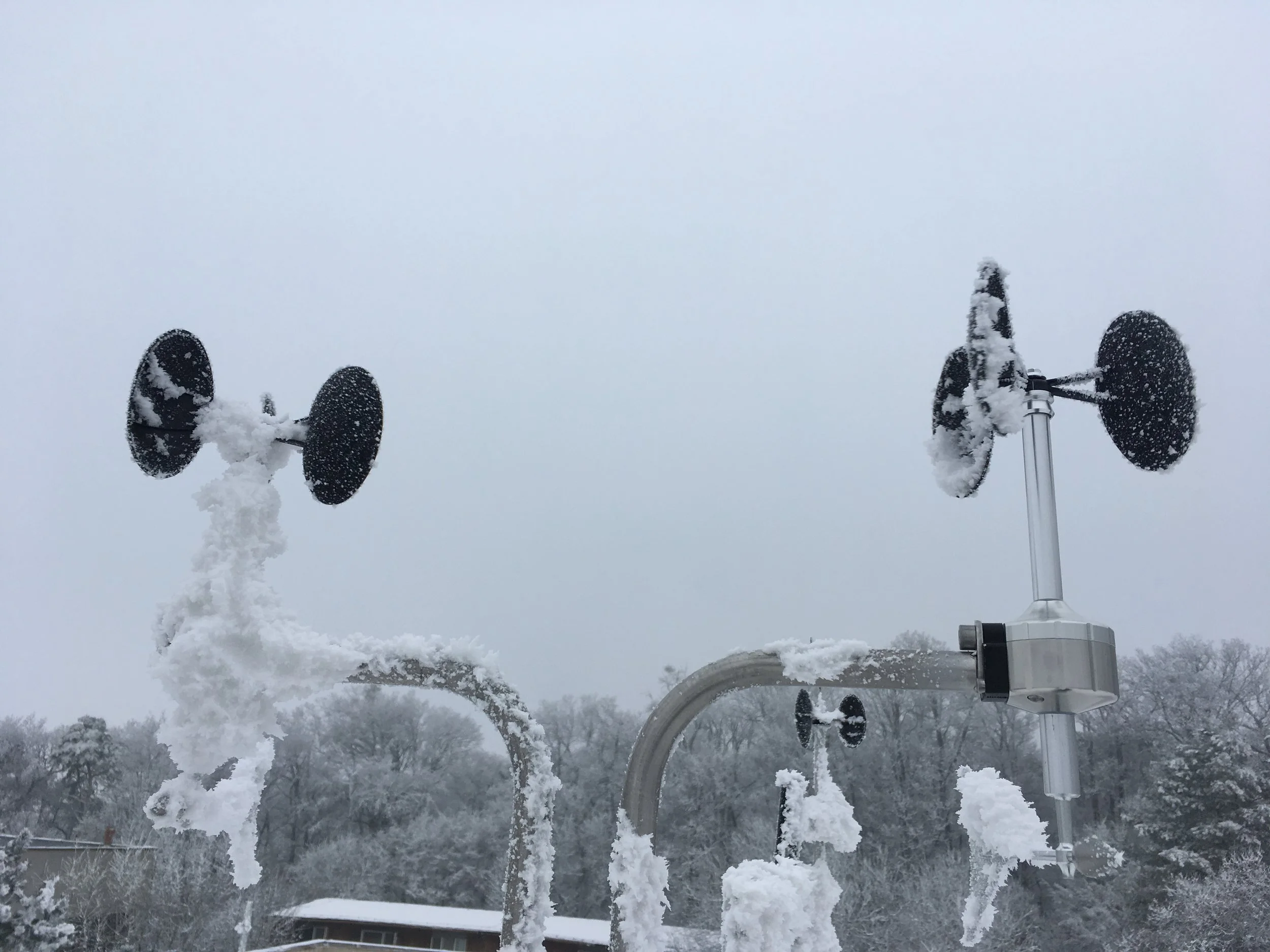 Heated Anemometer Icing in winter