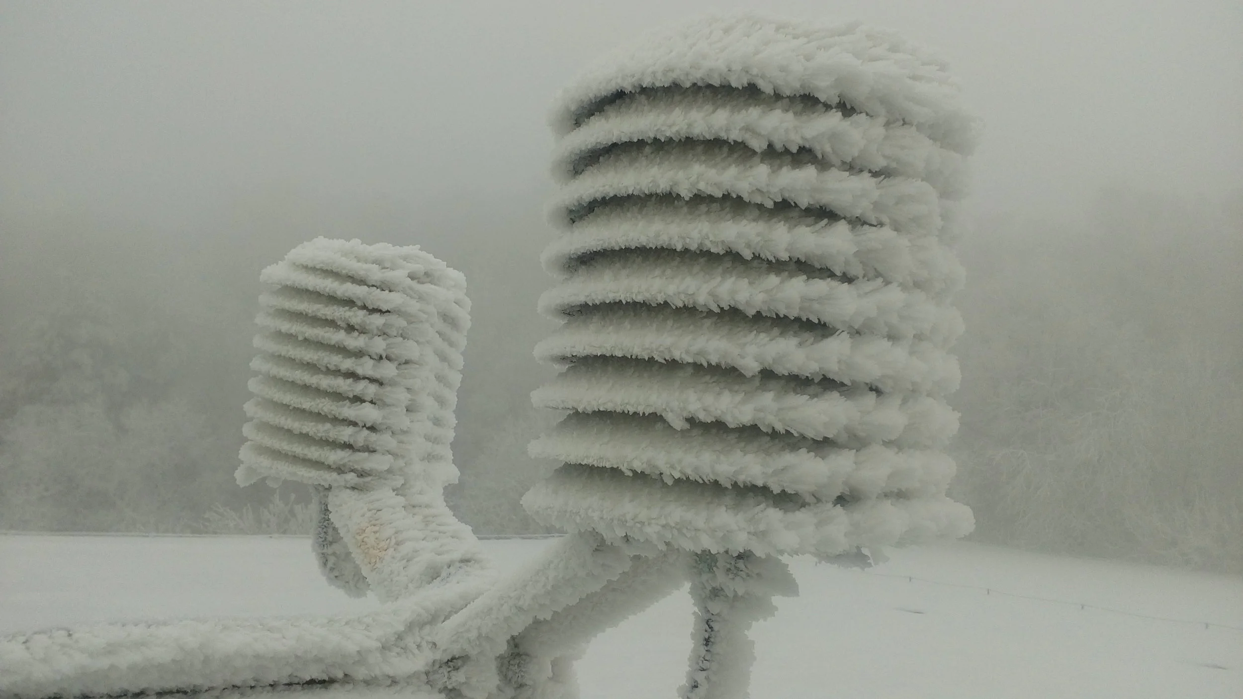 Radiation shield icing in winter