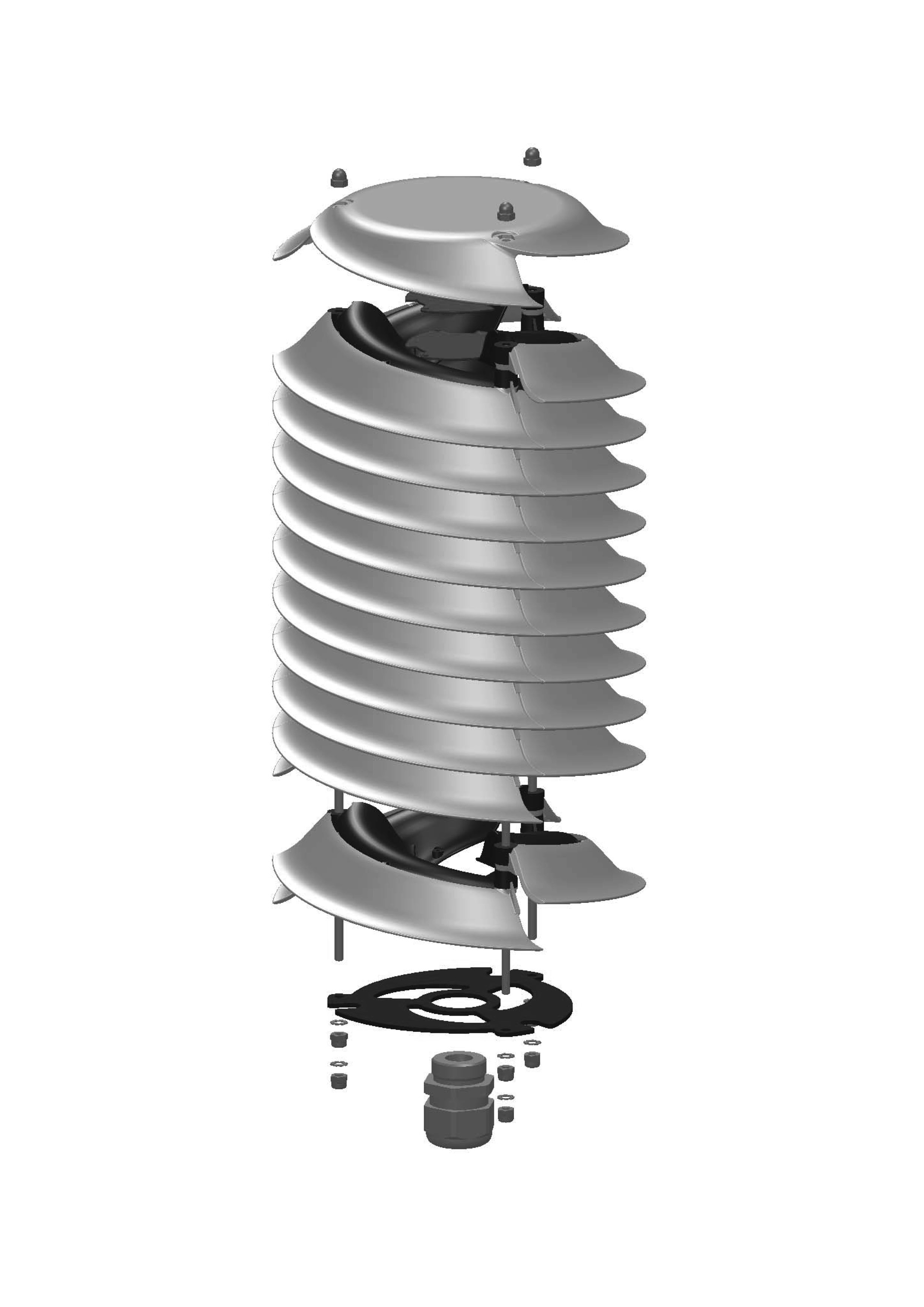 MeteoShield Professional - radiation shield exploded assembly