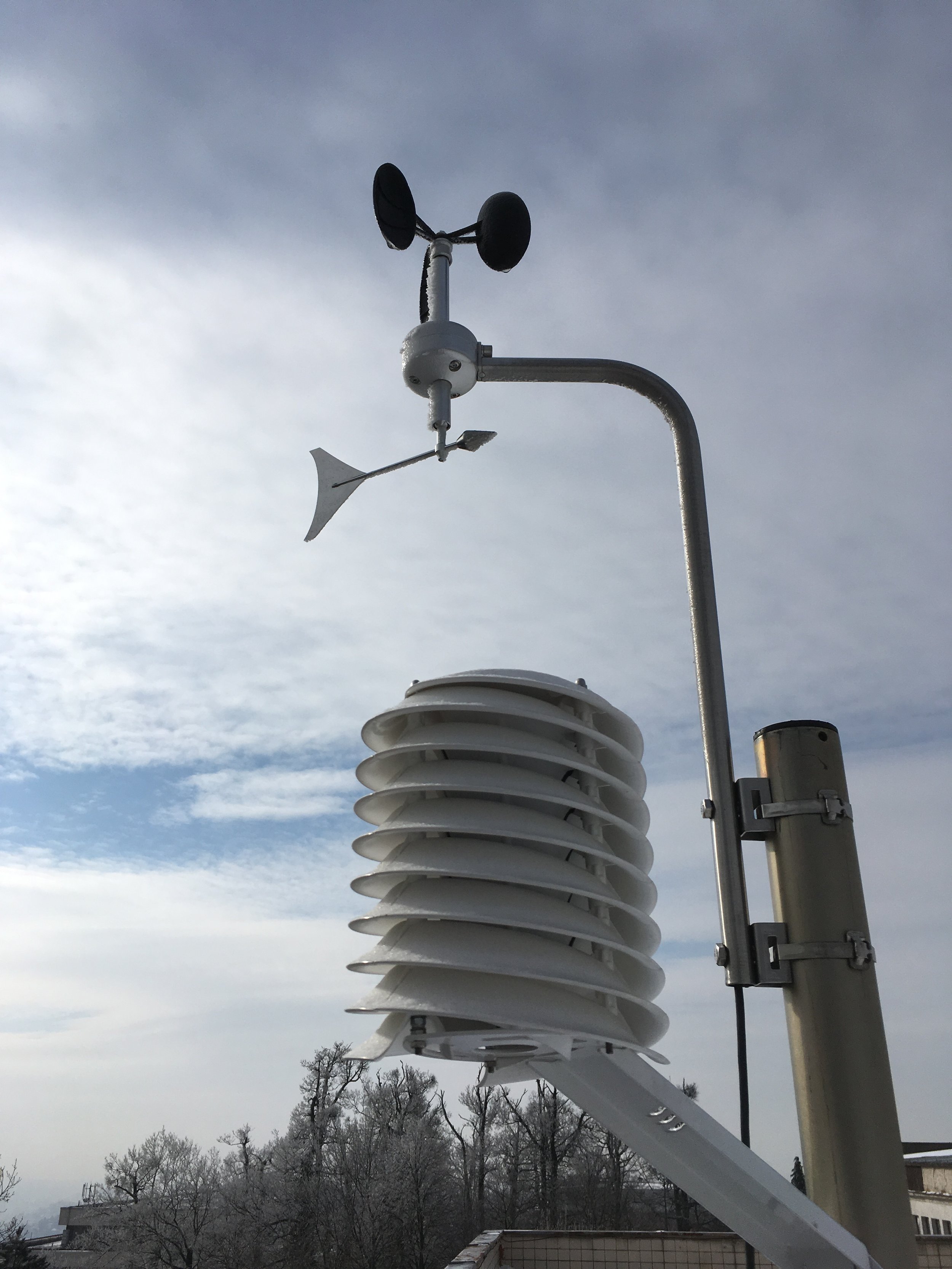 Weather Station anemometer wind-vane & radiation-shield