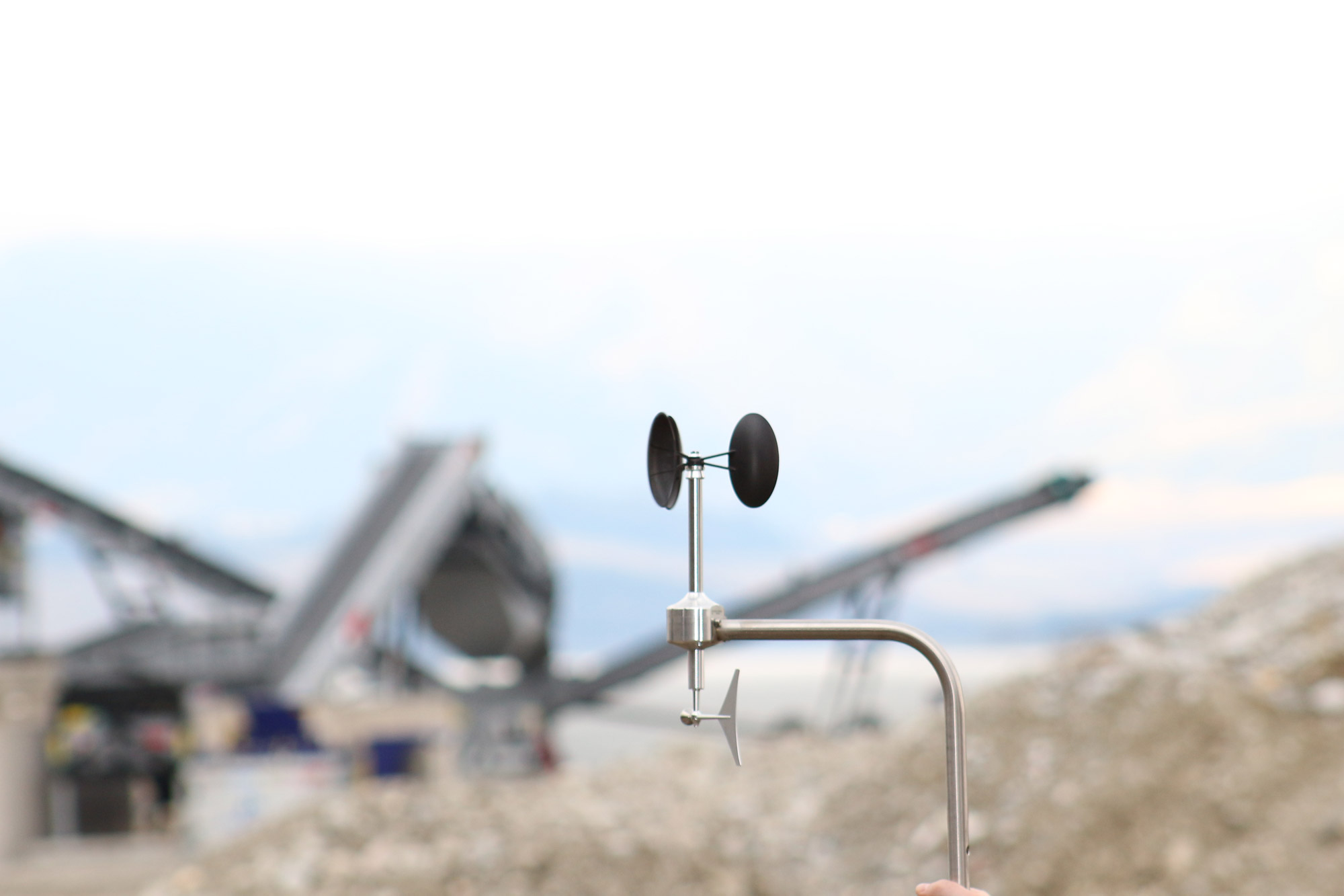 Anemometer in an industrial plant