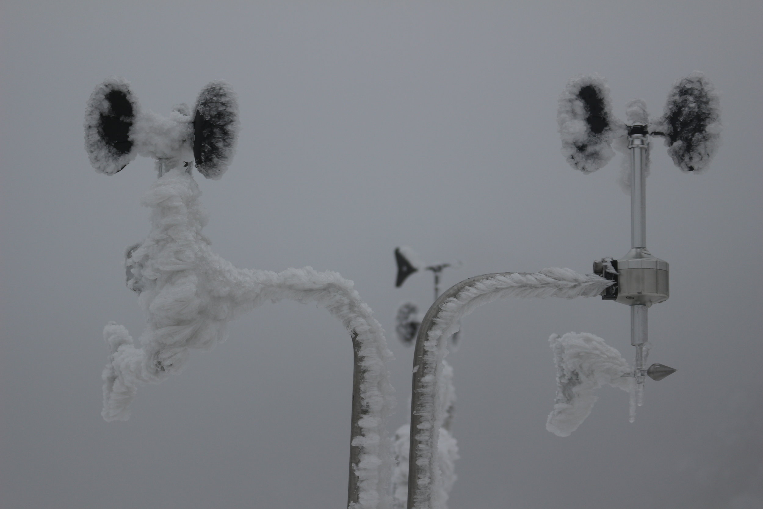 Heated and un-heated anemometer and wind vane comparison