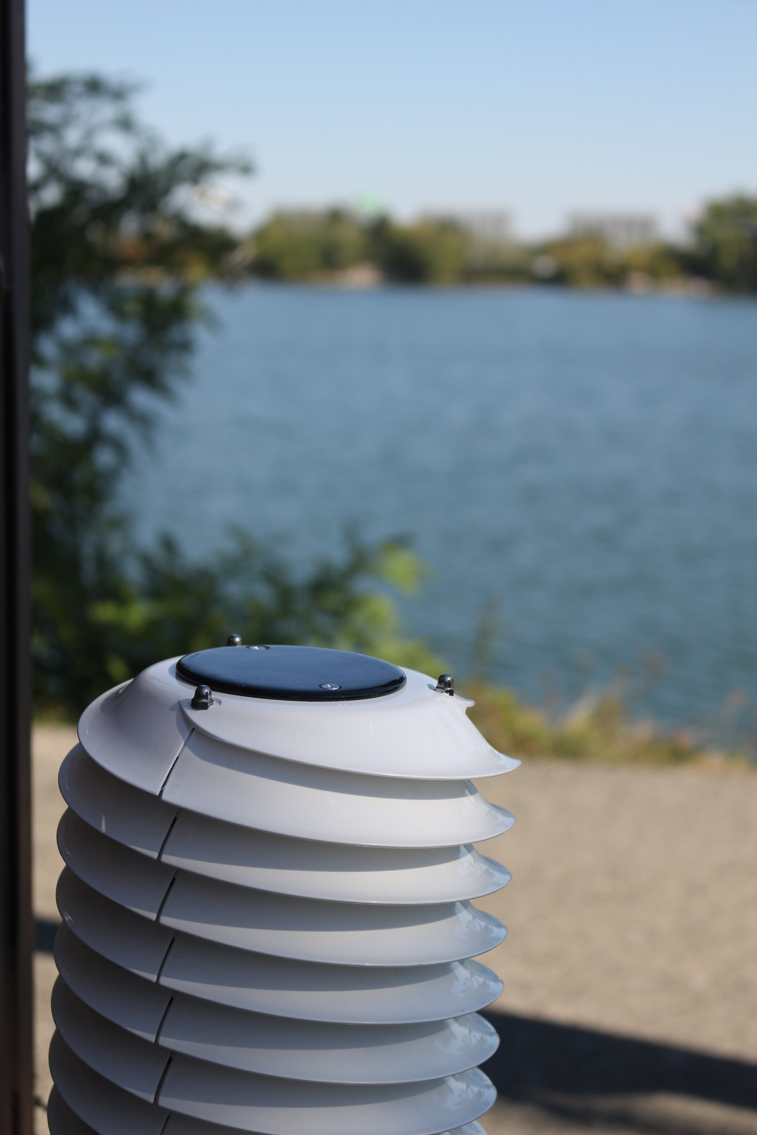 MeteoHelix IoT Pro Sigfox weather station on a lake