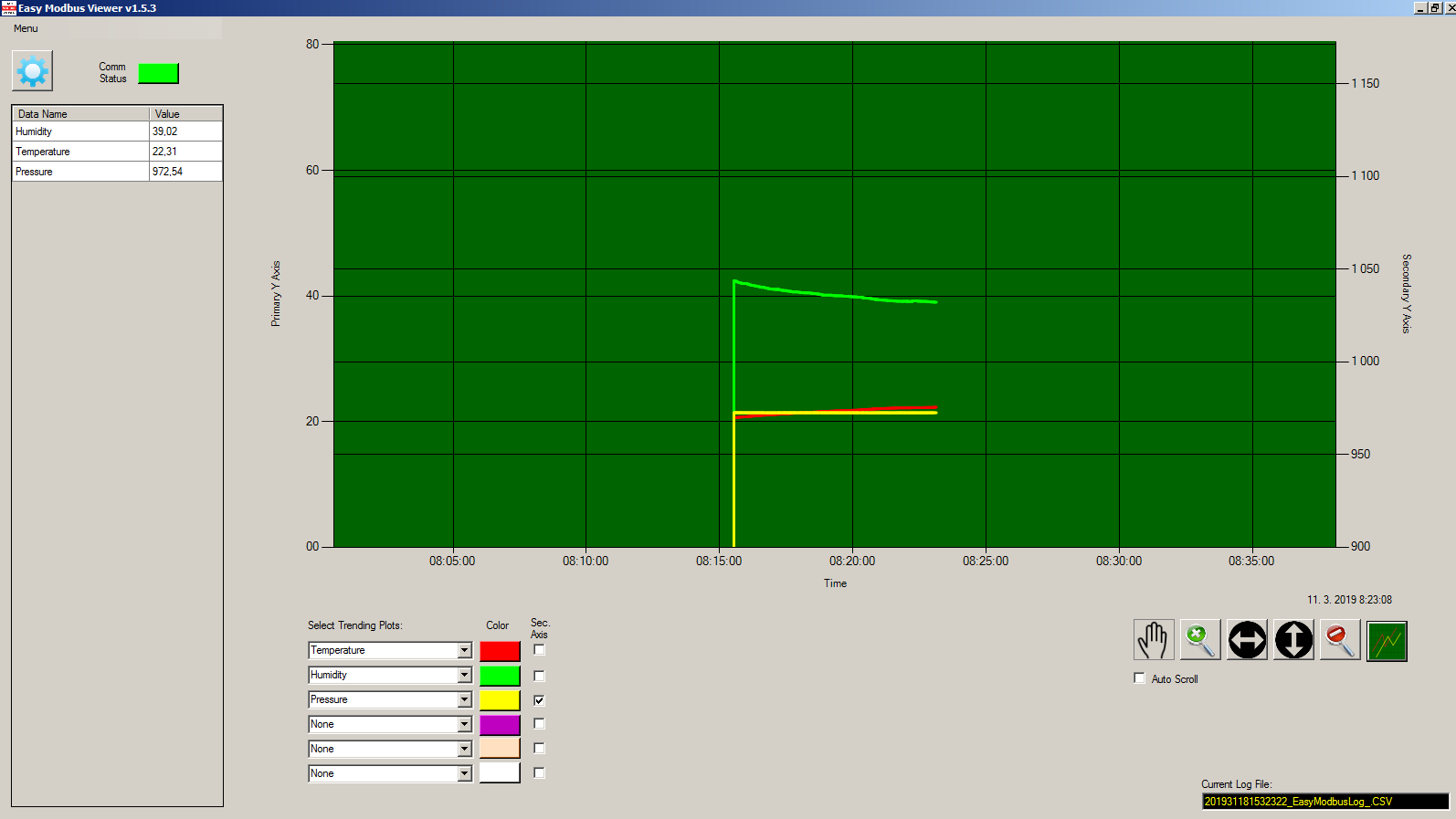 An easy way to log data from multiple MODBUS parameters. — BARANI