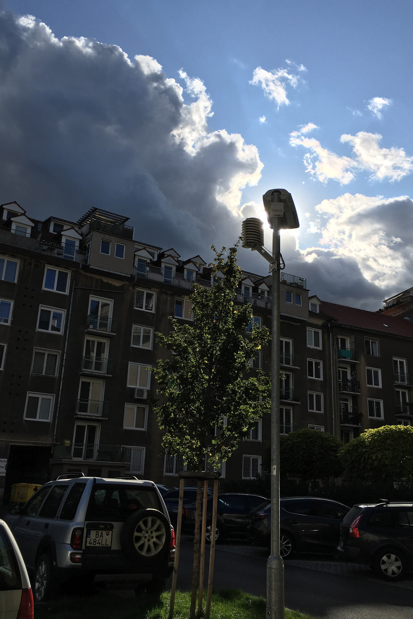 MeteoHelix IoT Pro weather station on smart street lighting