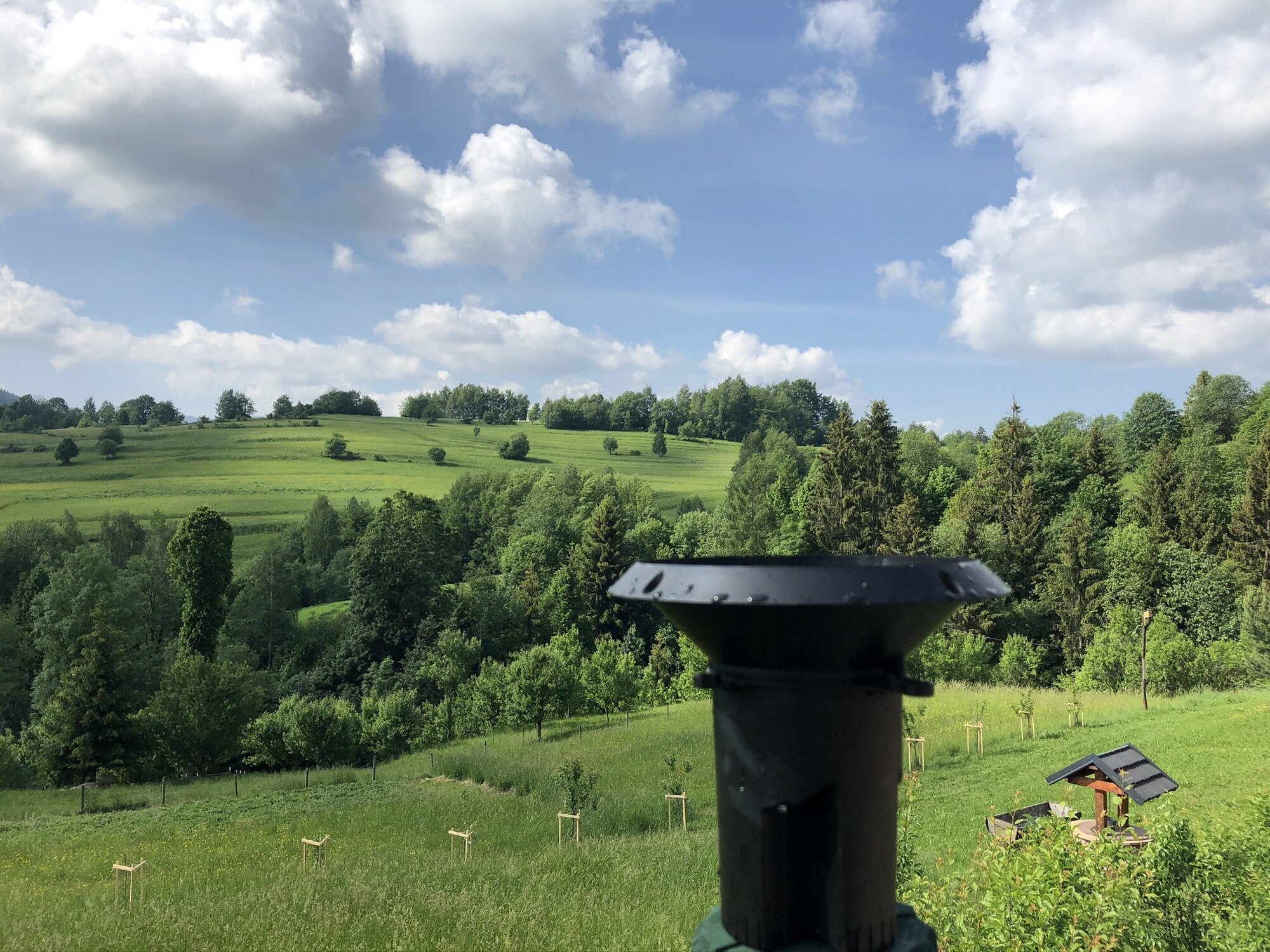 MeteoRain IoT Pro Sigfox rain gauge used for remote rain monitoring.