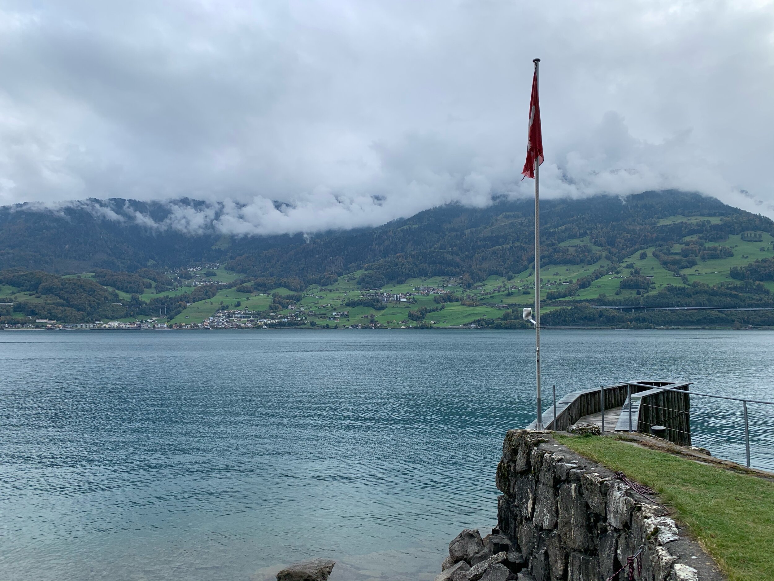 MeteoHelix lake front home weather station at Switzerland wine yard