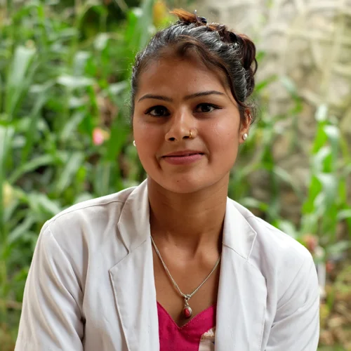Yashodha Chaulagain Nurse Yashodha was born in Sindhuli. She completed her ANM from Sindhuli and started working with NHEDF. Now she is doing her Nursing course as well.