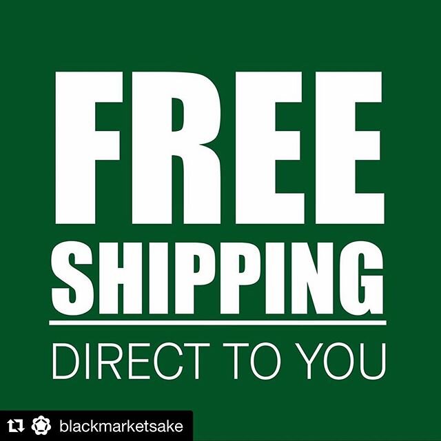 #Repost @blackmarketsake ・・・
We had such a great response to this last week, we decided to do it again!

This weekend, all weekend&hellip;.. FREE SHIPPING!

Available from right now until midnight Sunday 29th March 2020.

No minimum purchase required