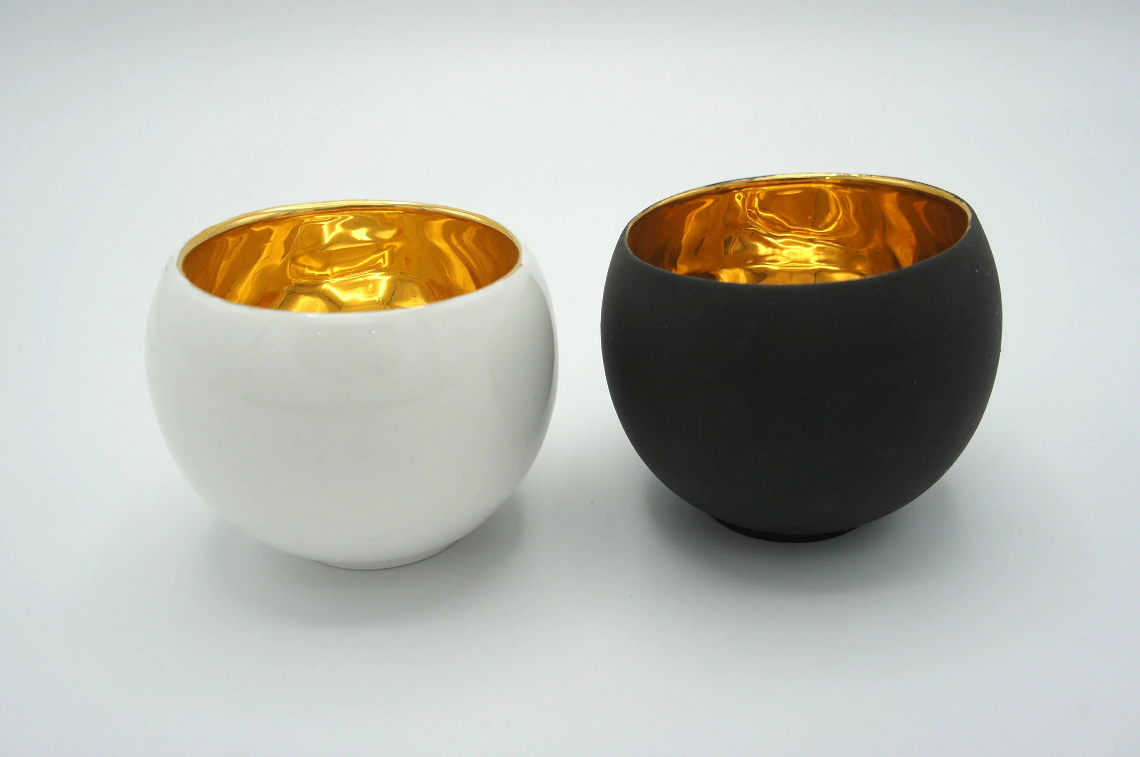 Gold Plated Double Espresso Cup - Eva Baron Interior Designer in Oxford