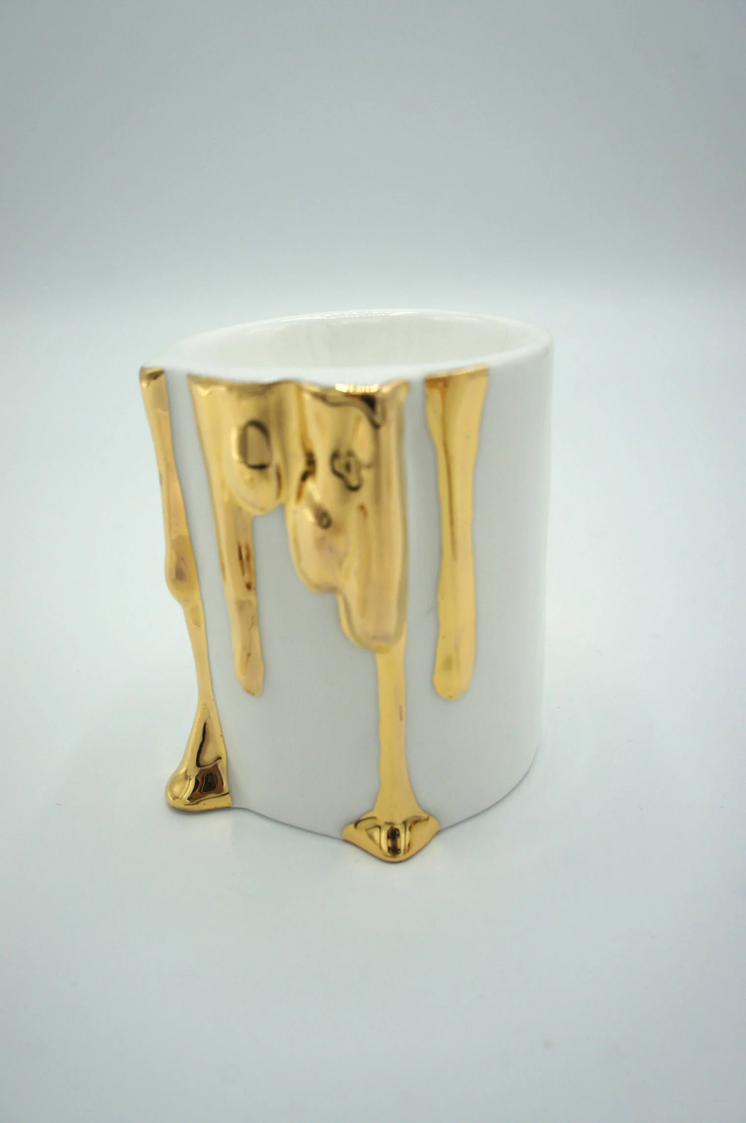 Dripping Wax Candle Holder - Eva Baron Interior Designer in Oxford