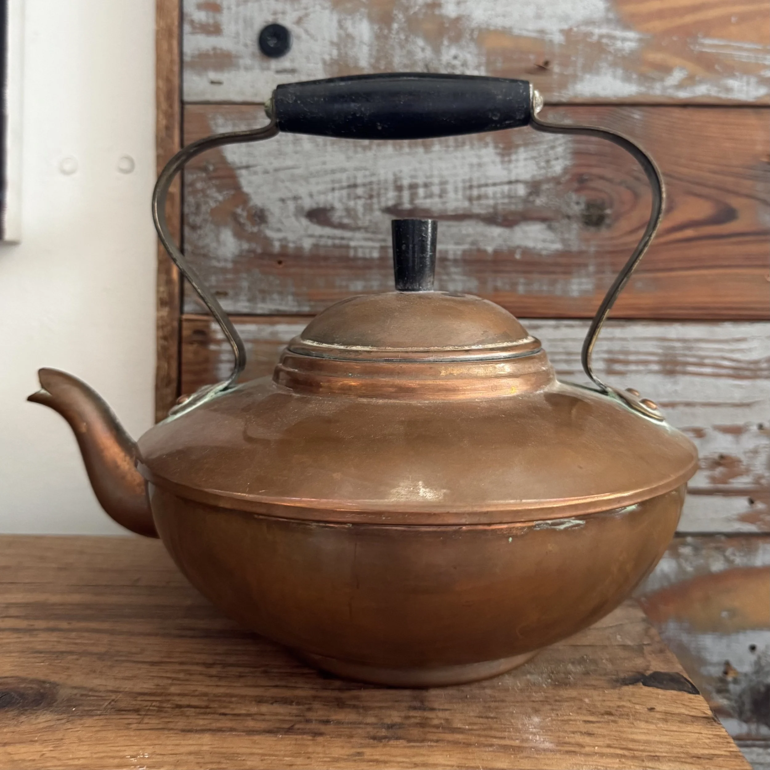 Vintage Copper Tea Kettle