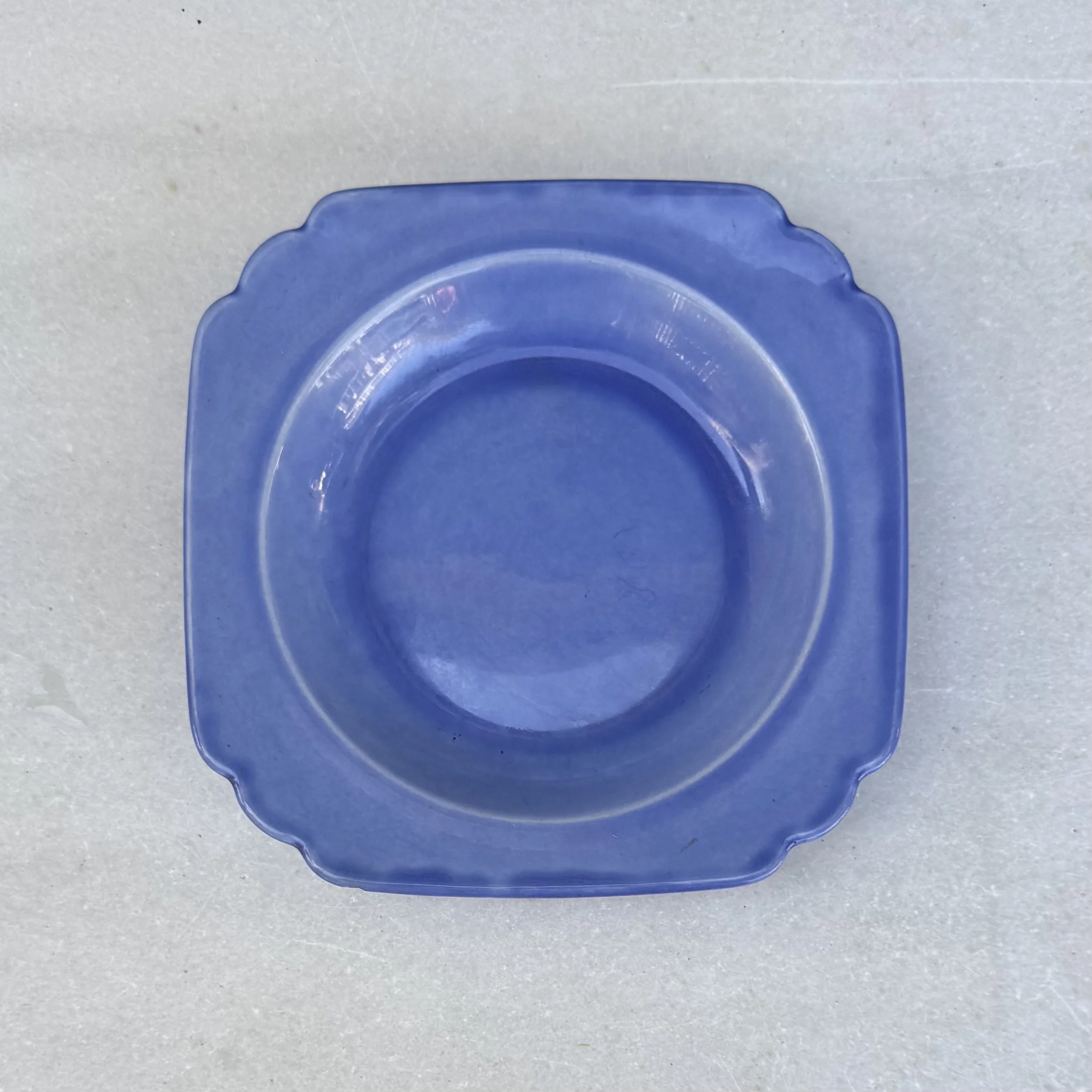 1930's Homer Laughlin 'Riviera' Mauve Blue Plates