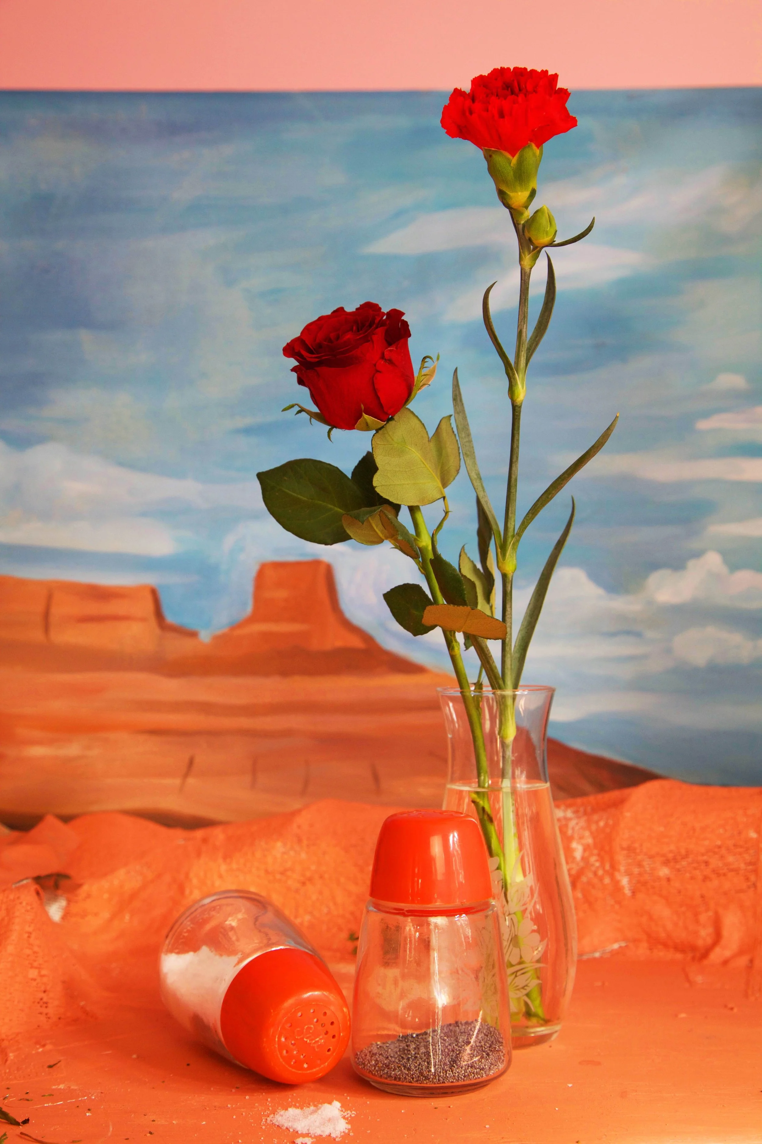 MCM Orange Salt & Pepper Shaker Set