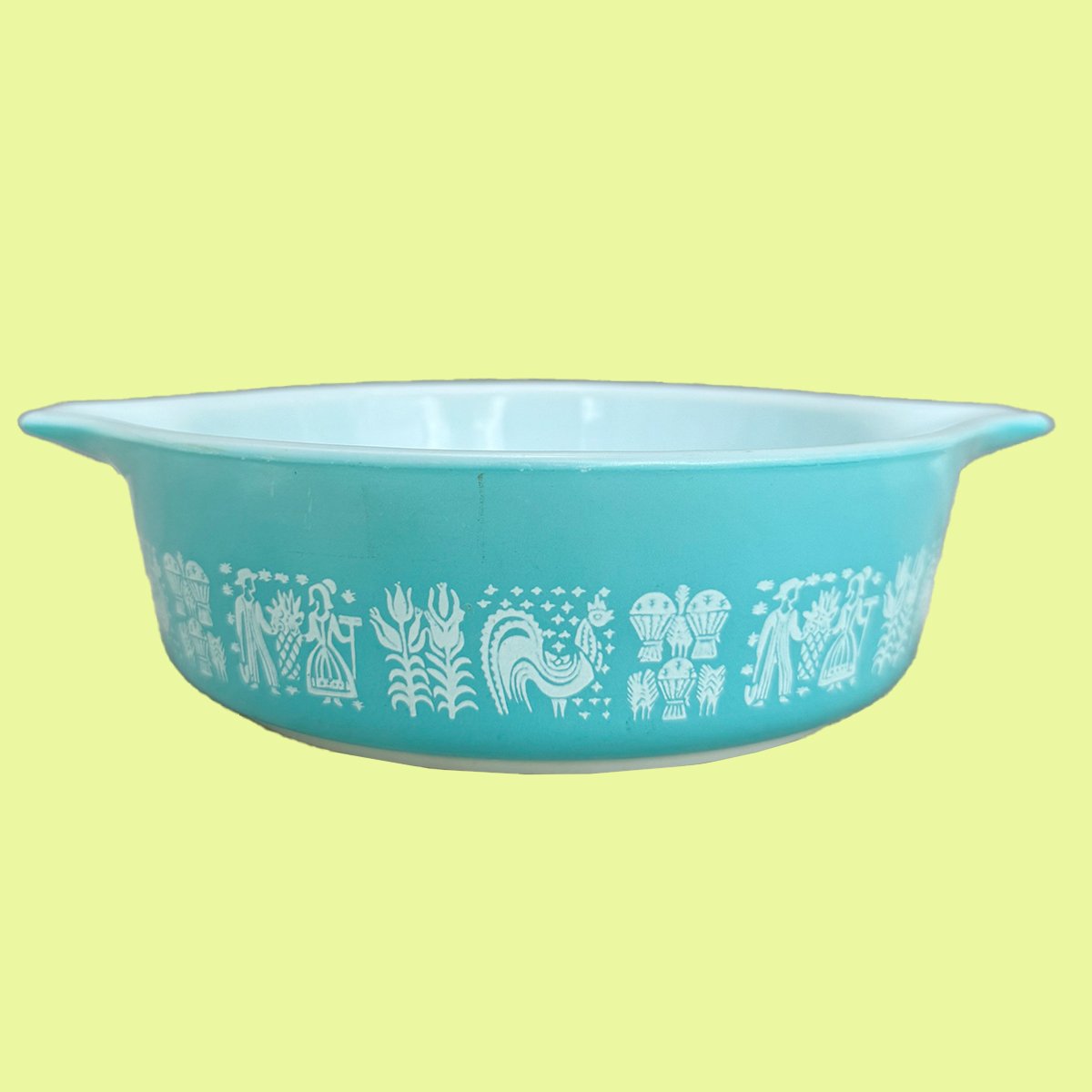 'Amish Butter Print' Pyrex Blue Casserole Dish