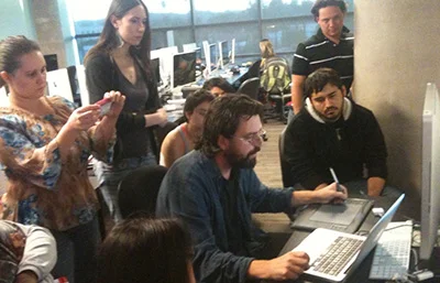 Richard working with CG Artists at The Art Institute of California, North Hollywood. 2013