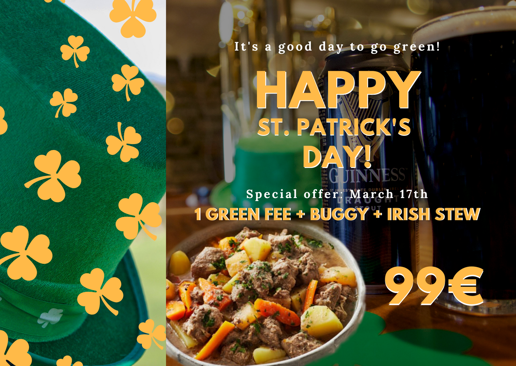 St Patrick Day´s Offer at Los Arqueros Golf &amp; Country Club