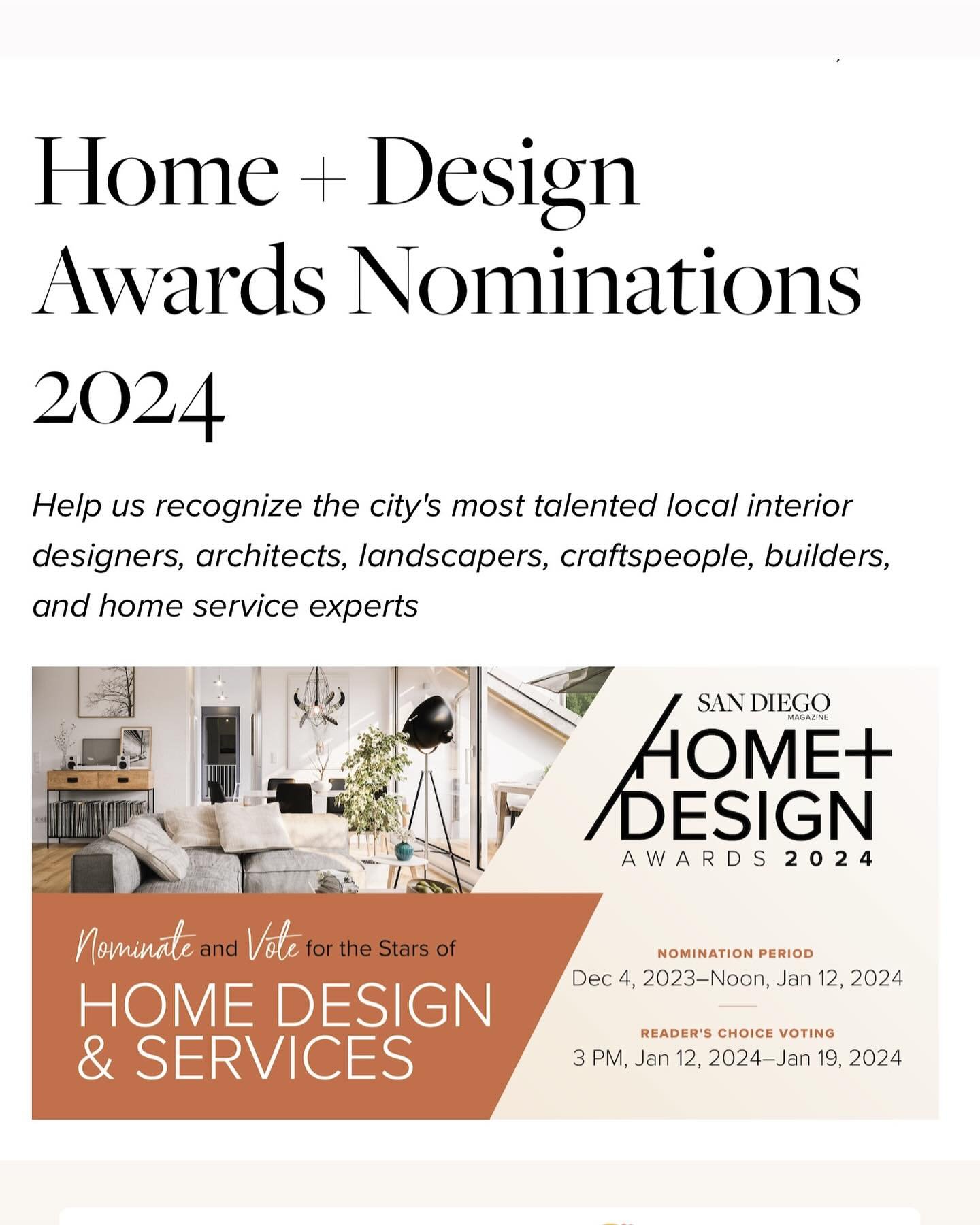 THANK YOU to everyone who voted for me for this prestigious award! I&rsquo;m excited to share I WON 🎉 @sandiegomag 2024 HOME + DESIGN AWARD for &ldquo;Best Interior Transformations - Dining Room&rdquo;. It&rsquo;s truly an honor to be recognized and