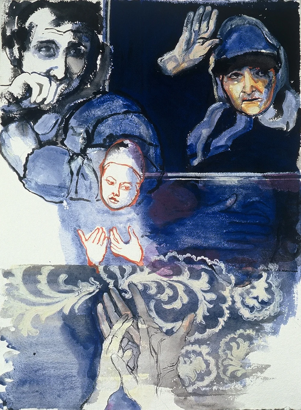 Bosnia, 2002, gouache on paper, 30" x 22" (private collection)