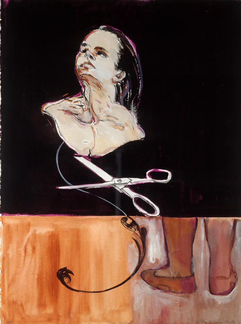Body Politic , 1993, gouache on paper, 30" x 22"