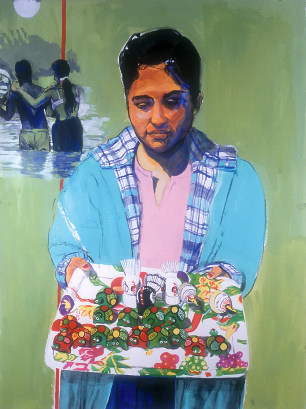 Frontier , 1995, gouache on paper, 30" x 22"