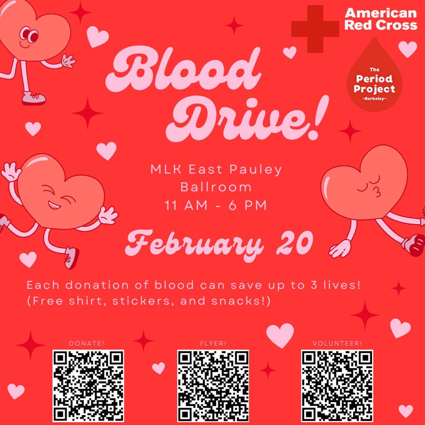 February Blood Drive Donating and Volunteering