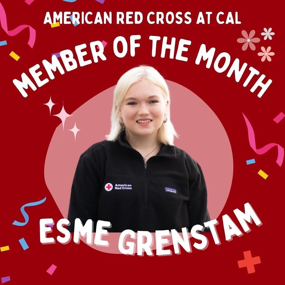 Congratulations to our second April Member of the Month: ESME GRENSTAM! 🎉🎉🎉

Esme, part of the Blood Committee, was chosen for her hard work and dedication for Red Cross as member of the month! Thank you for being such a valued member and making s